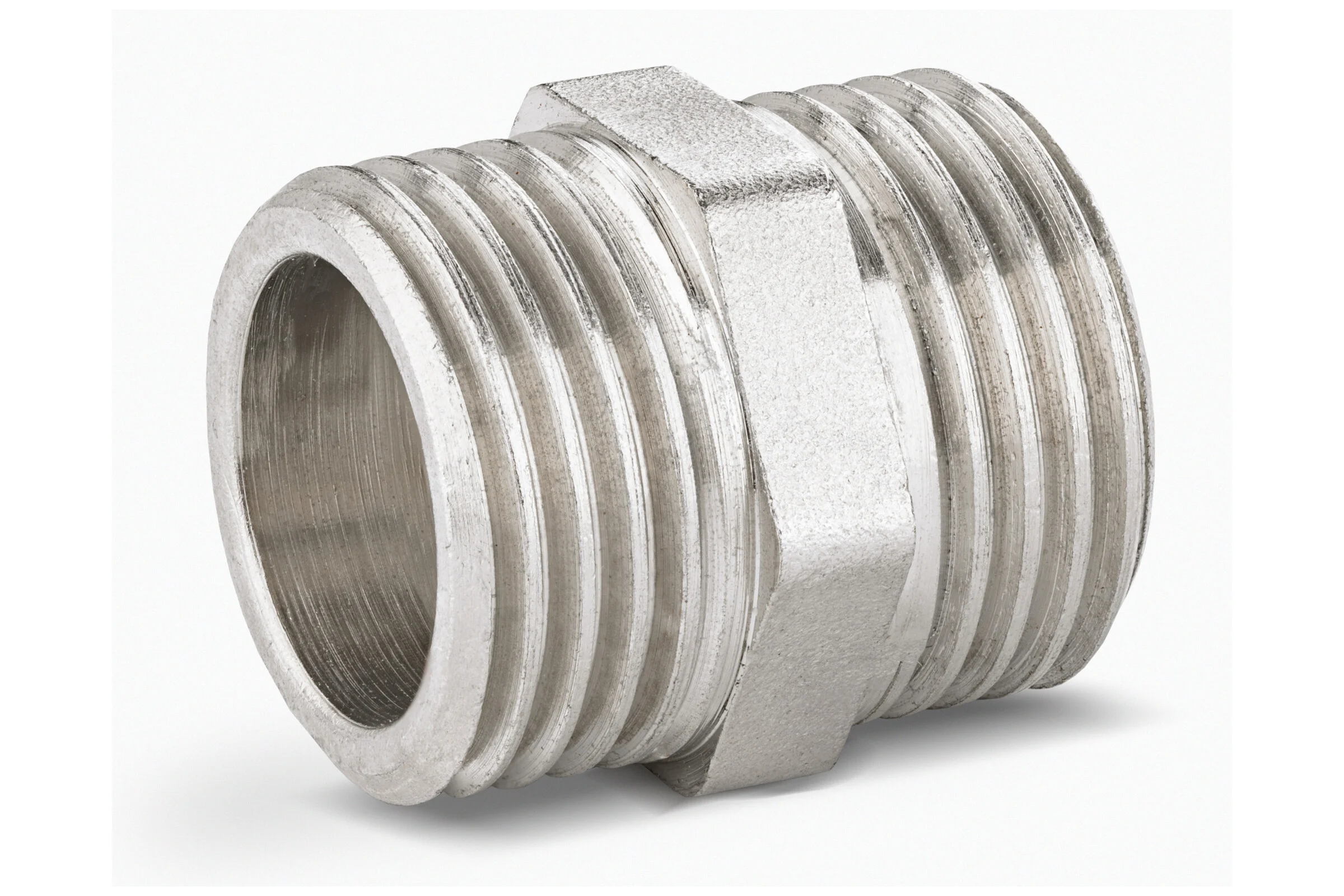 Ниппель прямой LD PRIDE DN40 (1 1/2") НР/НР латунь никель с биркой LD.67.511.40