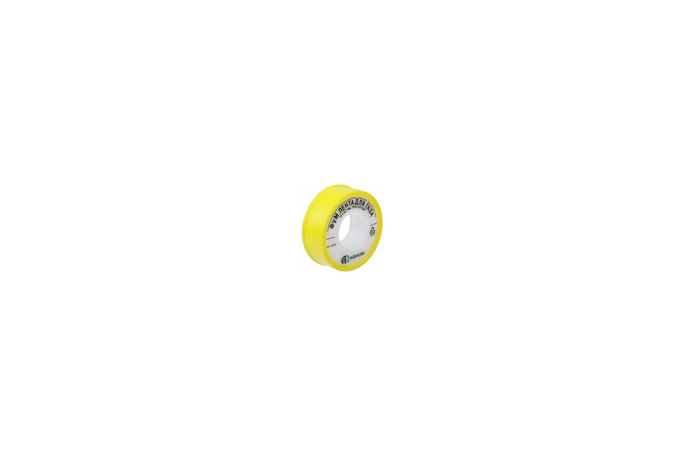ФУМ лента для газа AQUALINK 12х0,1 мм, 10 м 02922