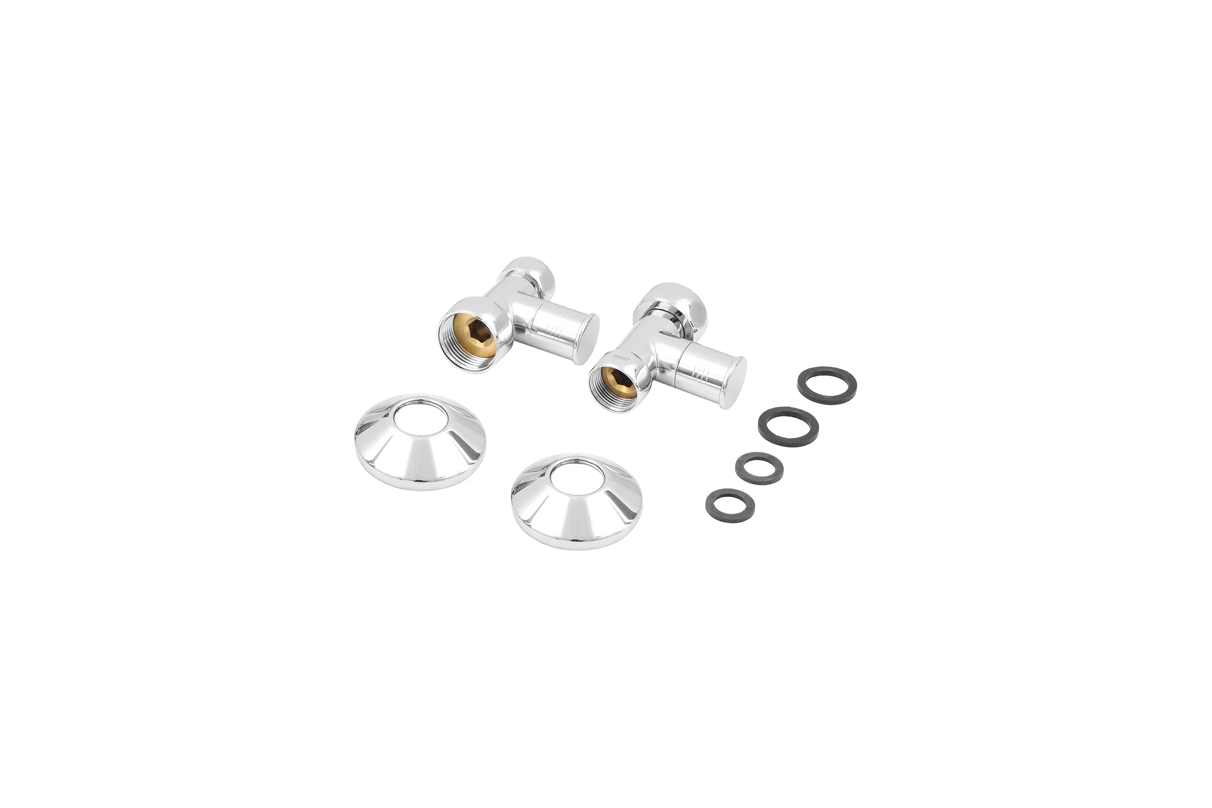 Прямой кран-вентиль SMT ручка колпачок, хром, 3/4х1 г/г, 2 шт 8830SCH0510/2C