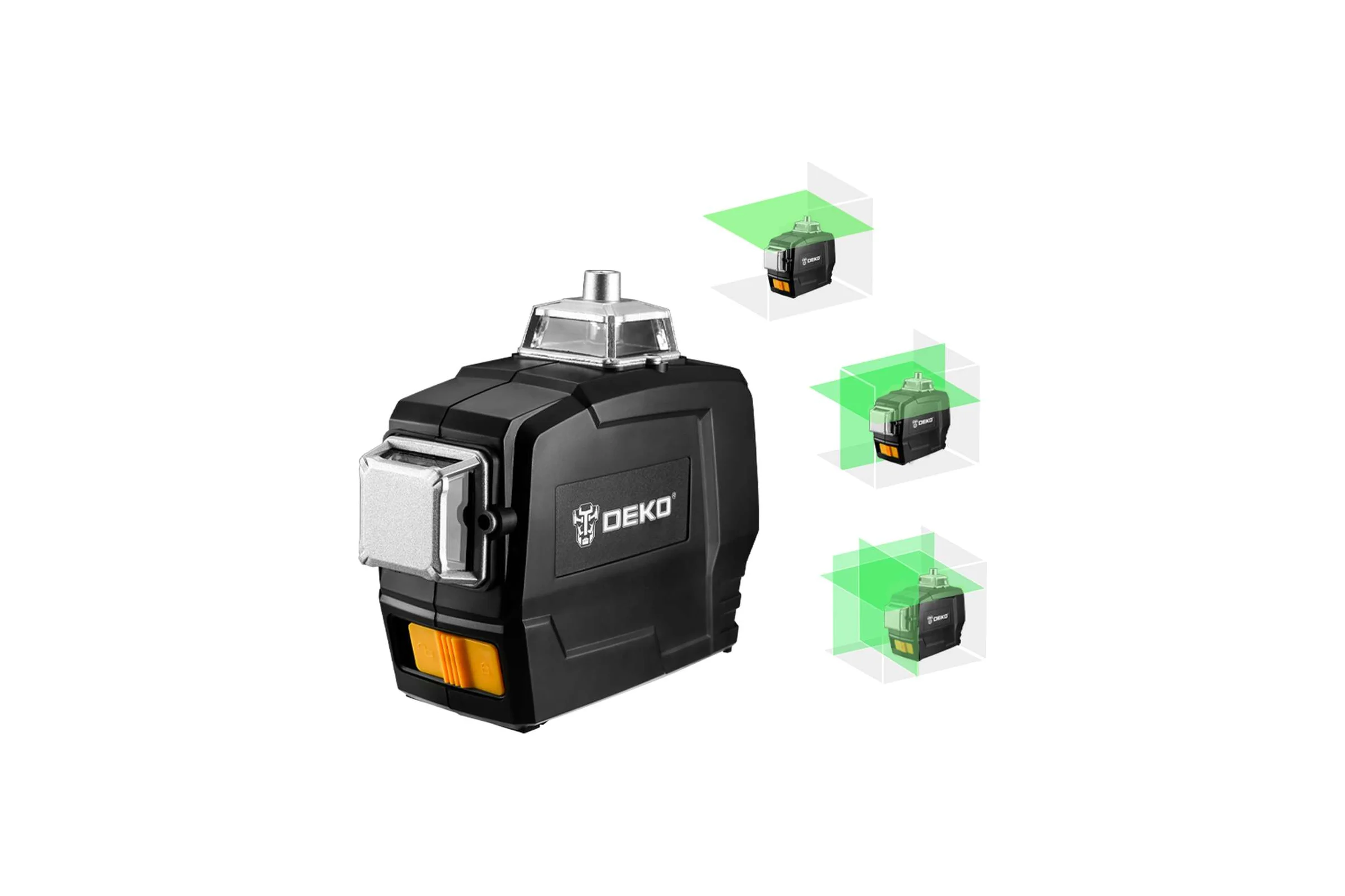Построитель лазерных плоскостей DEKO DKLL12PG1 (3х360, зеленый луч) 065-0278