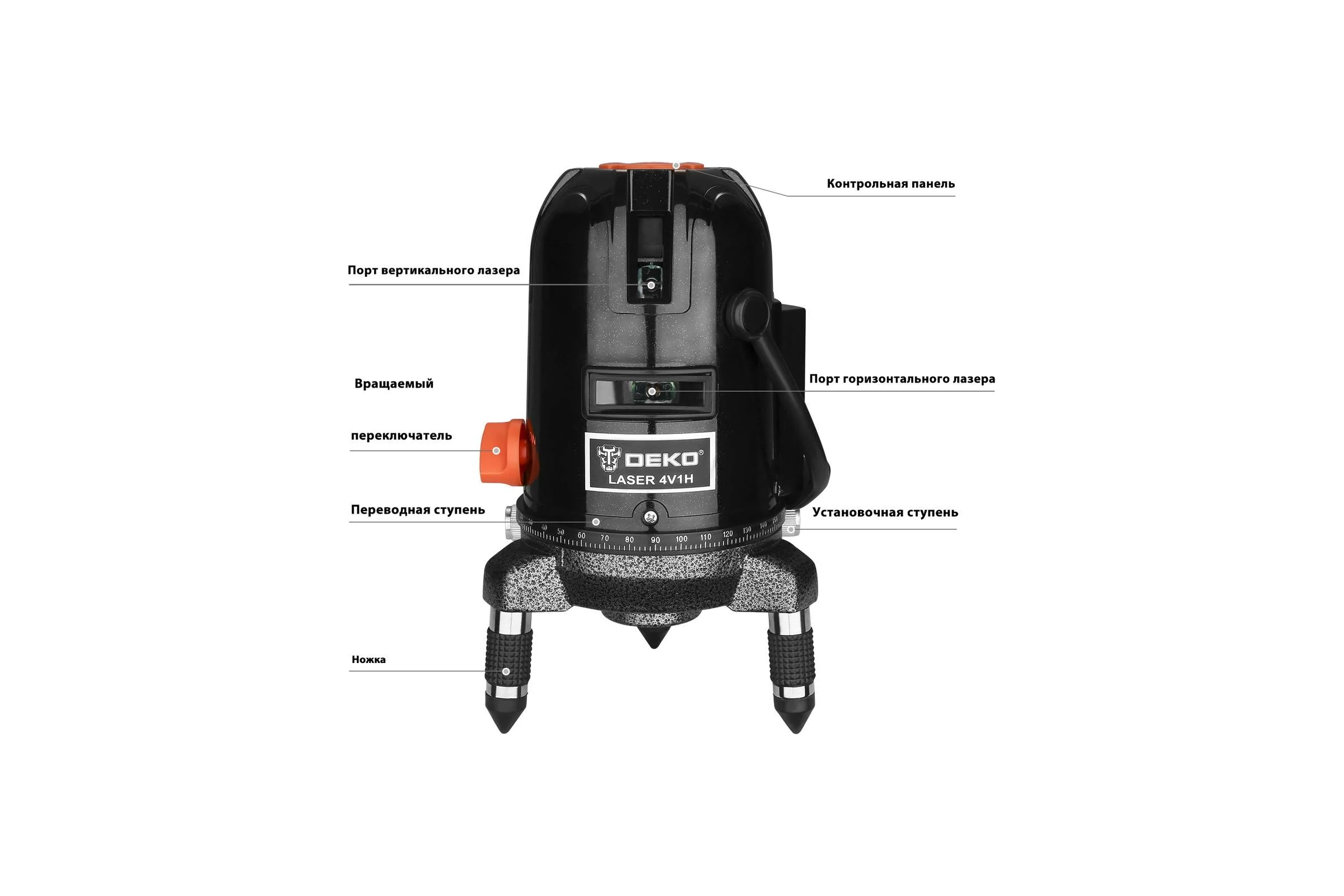 Лазерный уровень DEKO LL57GA SET 2 (в сумке, со штативом) 065-0295