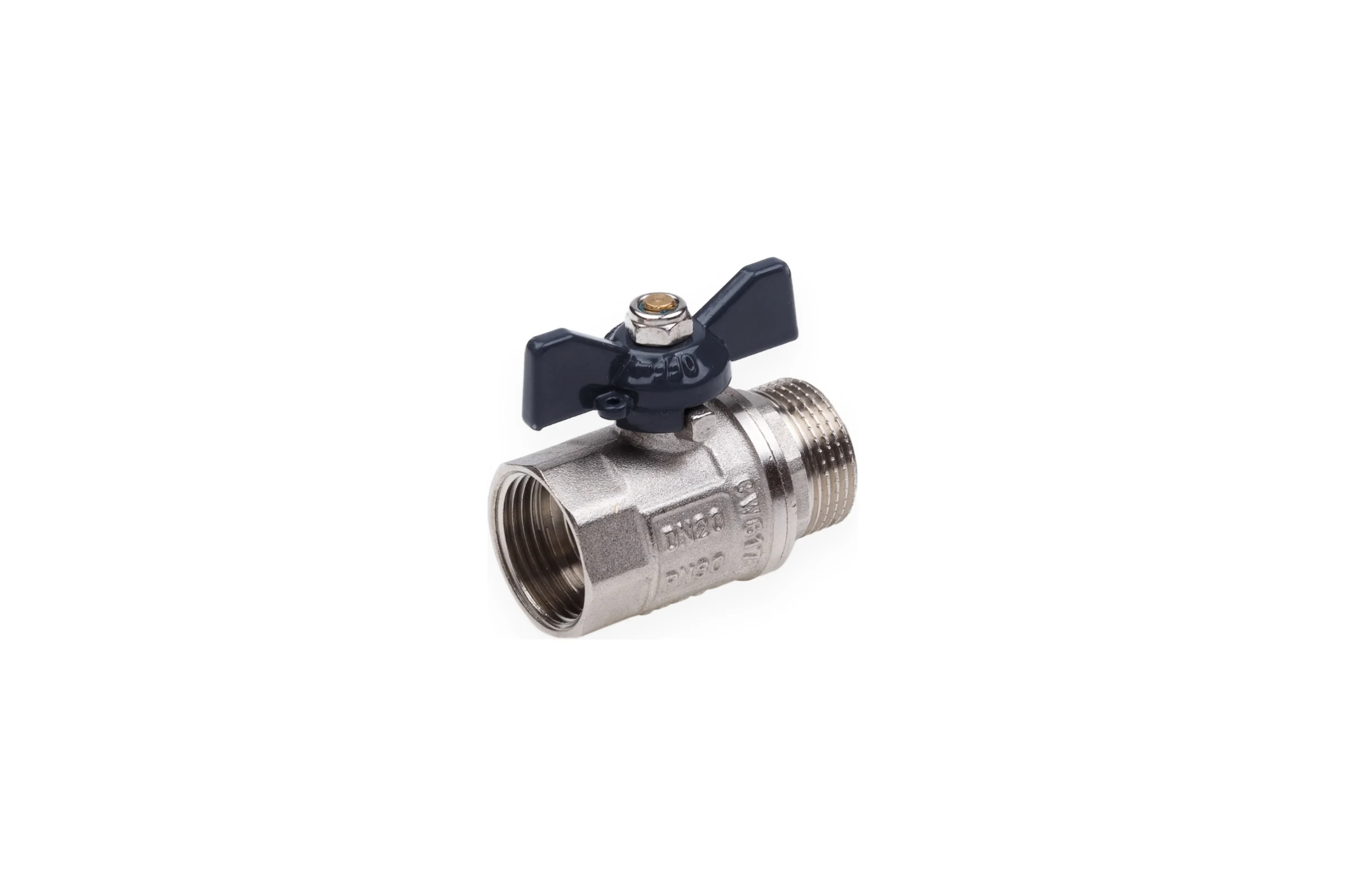 Шаровой кран AQUALINK вн-нар 1 B бабочка 01160