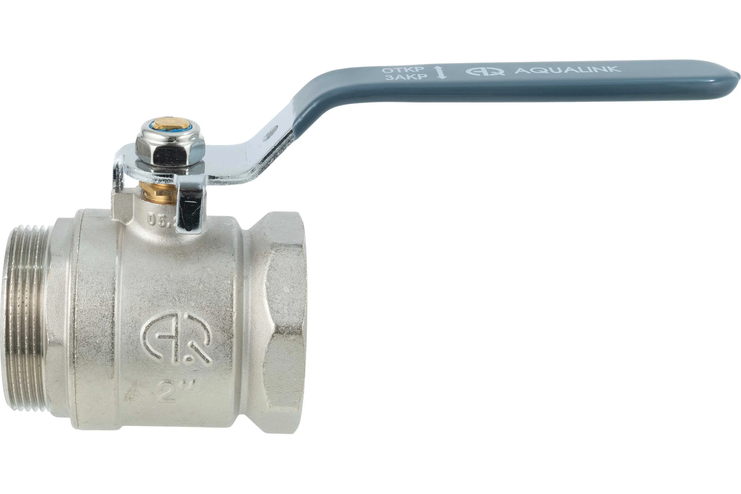 Кран шаровой AQUALINK вн-нар 2 ручка 1154 01154