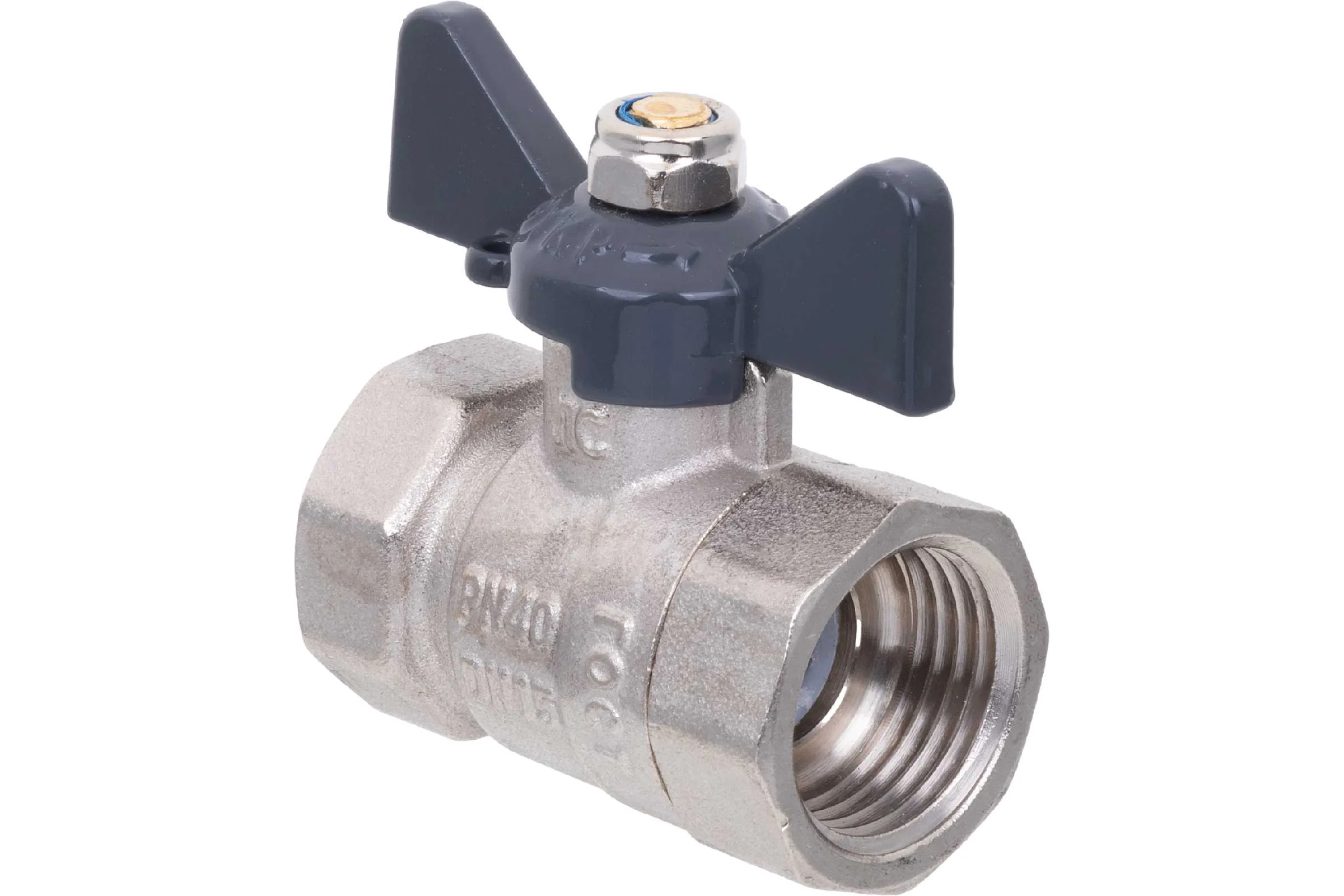 Кран шаровой AQUALINK вн-вн 1 B бабочка 1157 01157