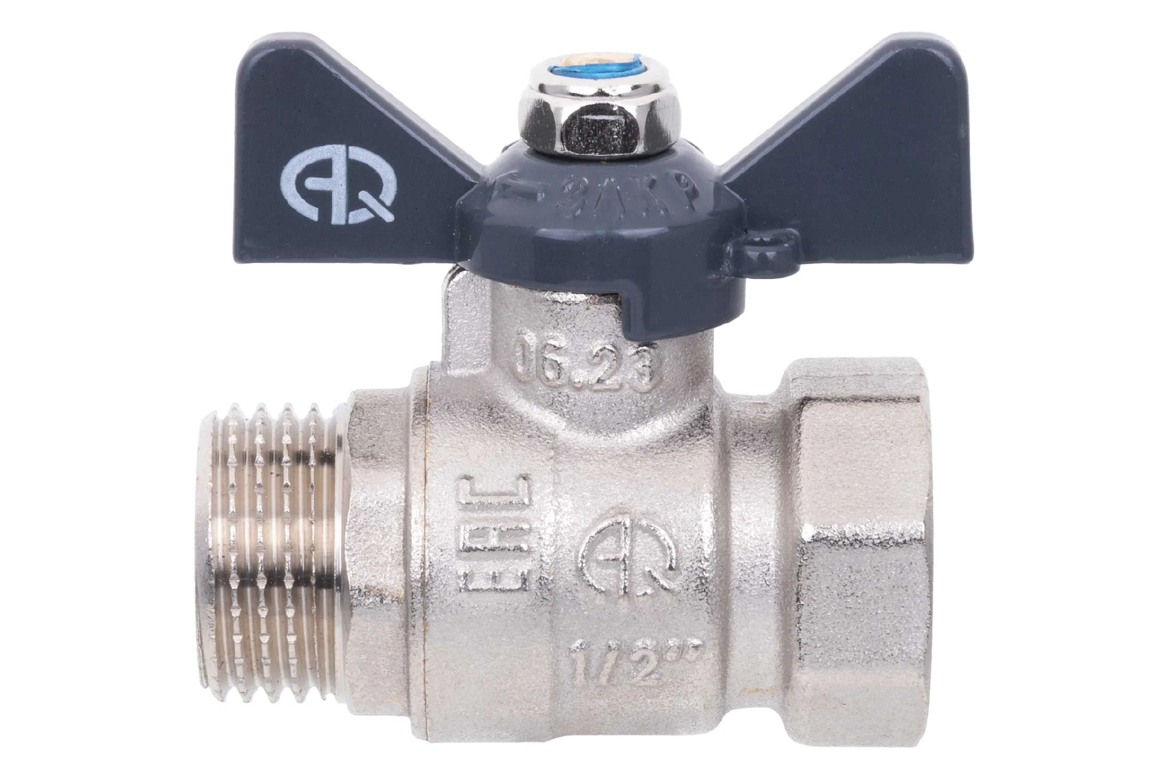 Кран шаровой AQUALINK вн-нар 1/2 B бабочка 1158 01158