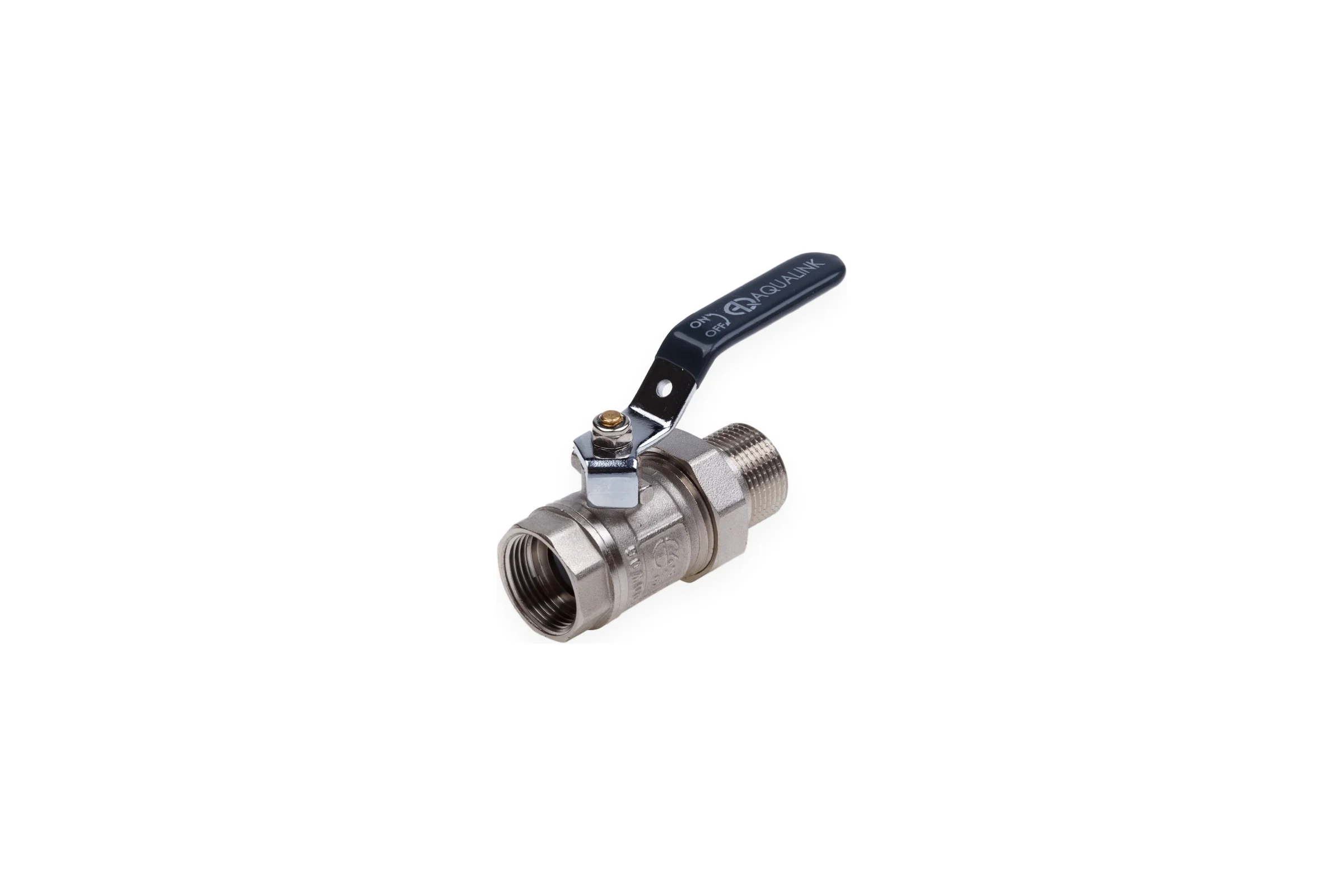 Шаровой кран со сгоном AQUALINK вн-нар 1 U ручка 3947