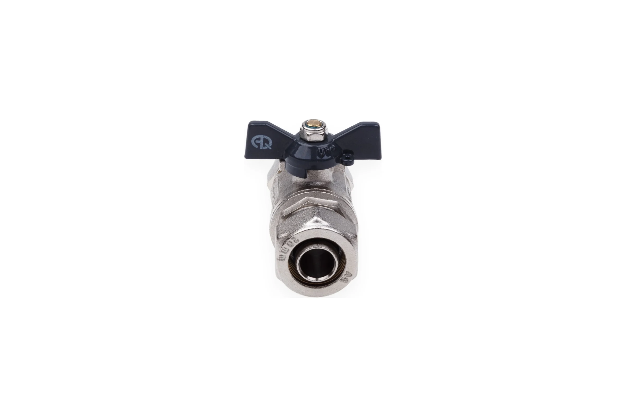 Шаровой кран AQUALINK для МП труб 16x16 B бабочка 00872