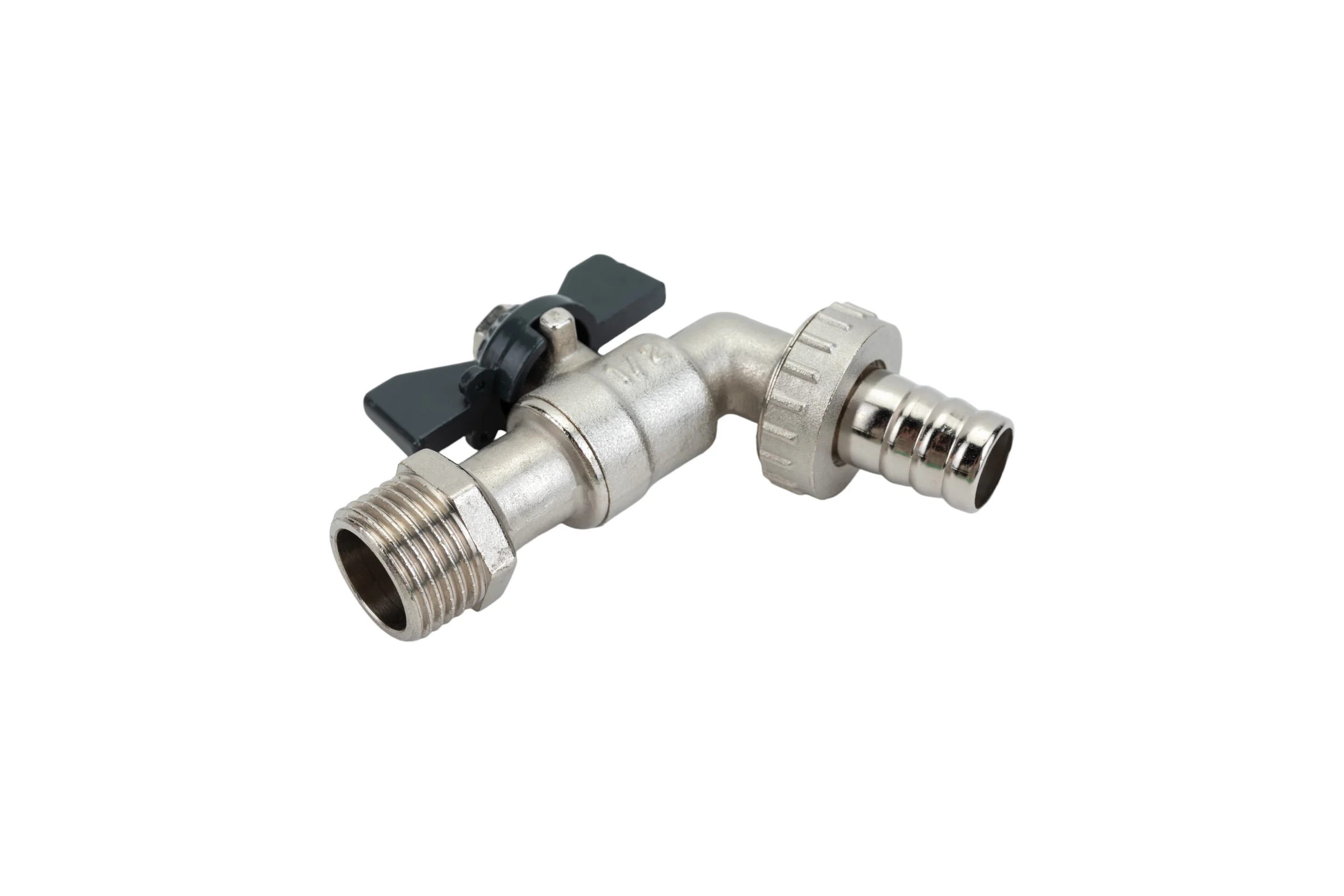 Шаровой кран AQUALINK водоразборный под шланг 1/2 W h B бабочка 01489