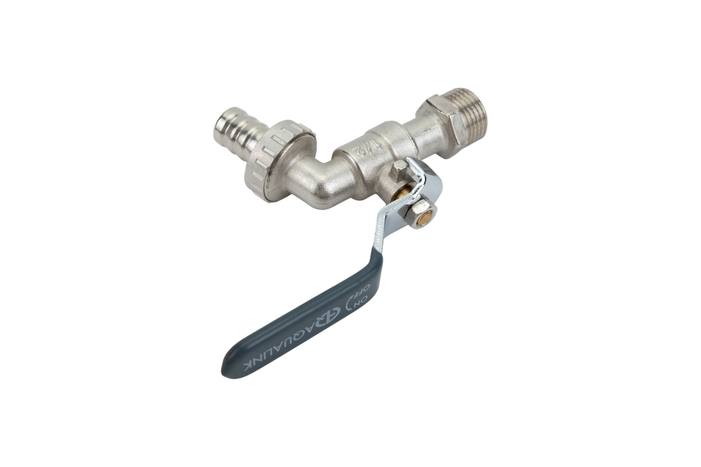 Шаровой кран AQUALINK водоразборный под шланг 1/2 W h ручка 01323