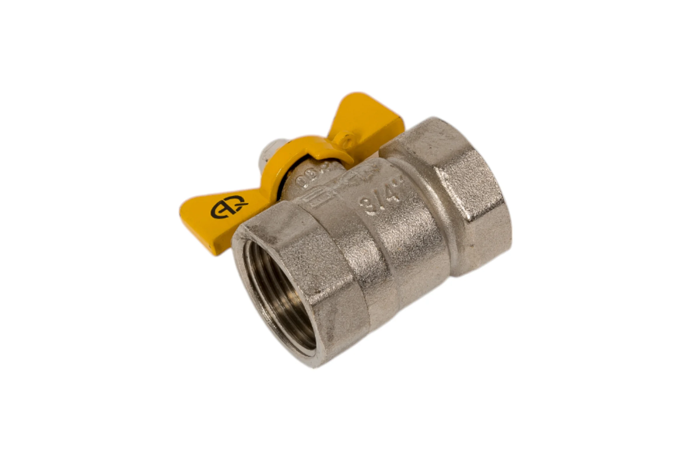 Шаровой кран для газа AQUALINK 3/4 вн-вн бабочка 7108