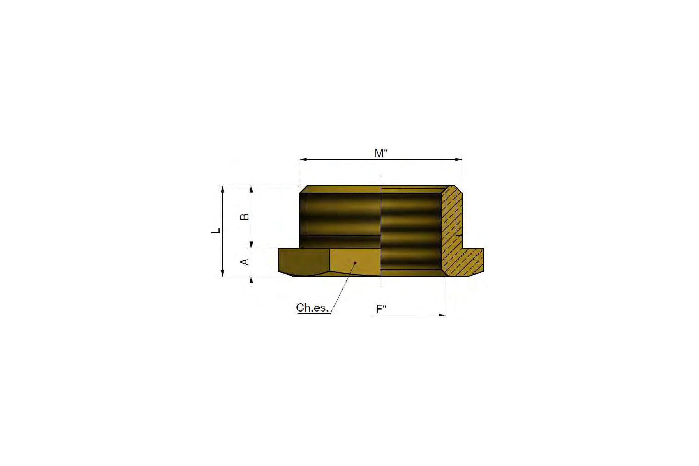 Футорка Tiemme 1581N 1 1/2"x1 1/4", никелированная латунь 1500316