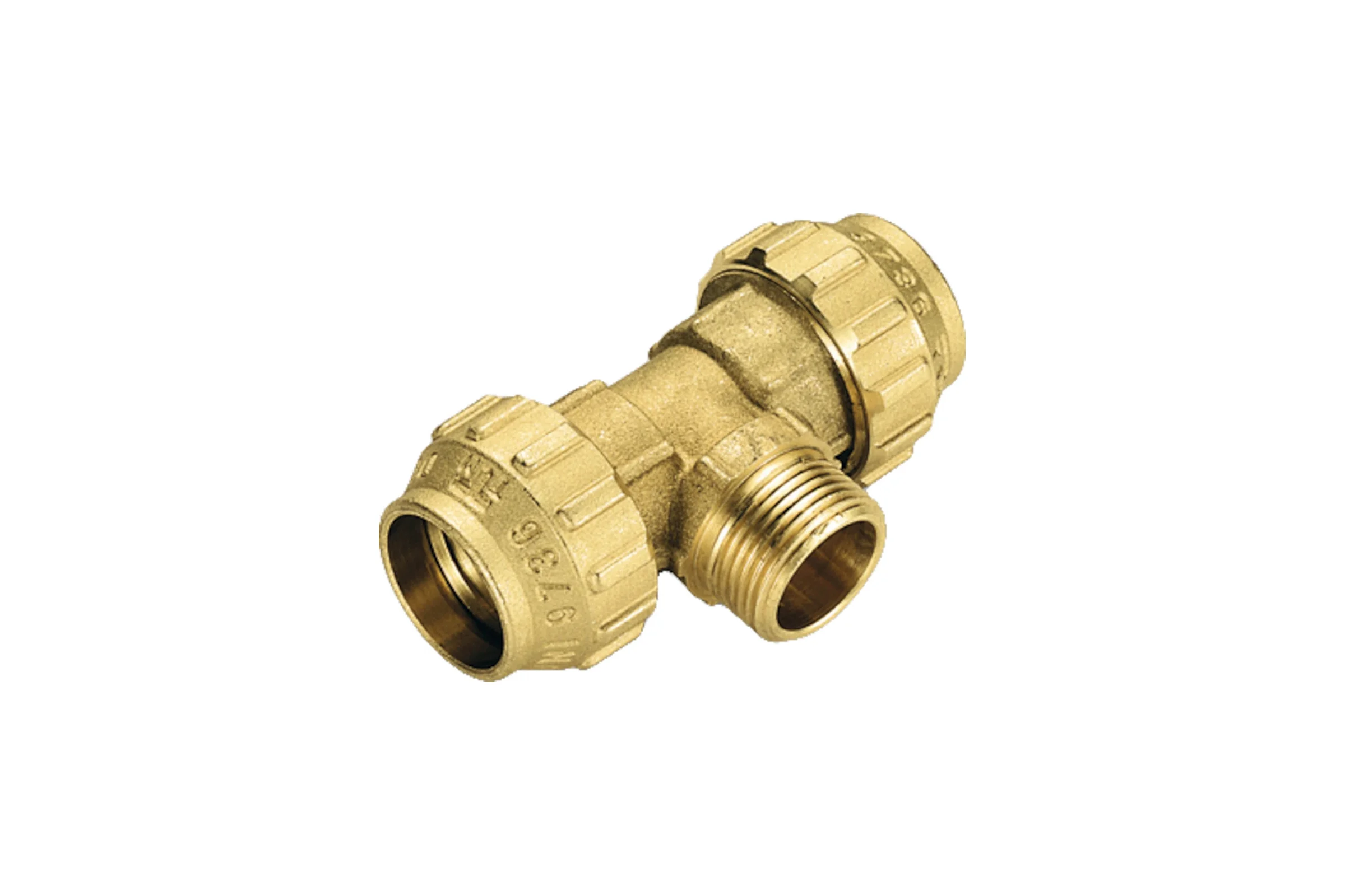 Тройник с наружной резьбой для труб Tiemme ПНД, 1"1/2-50 3400086
