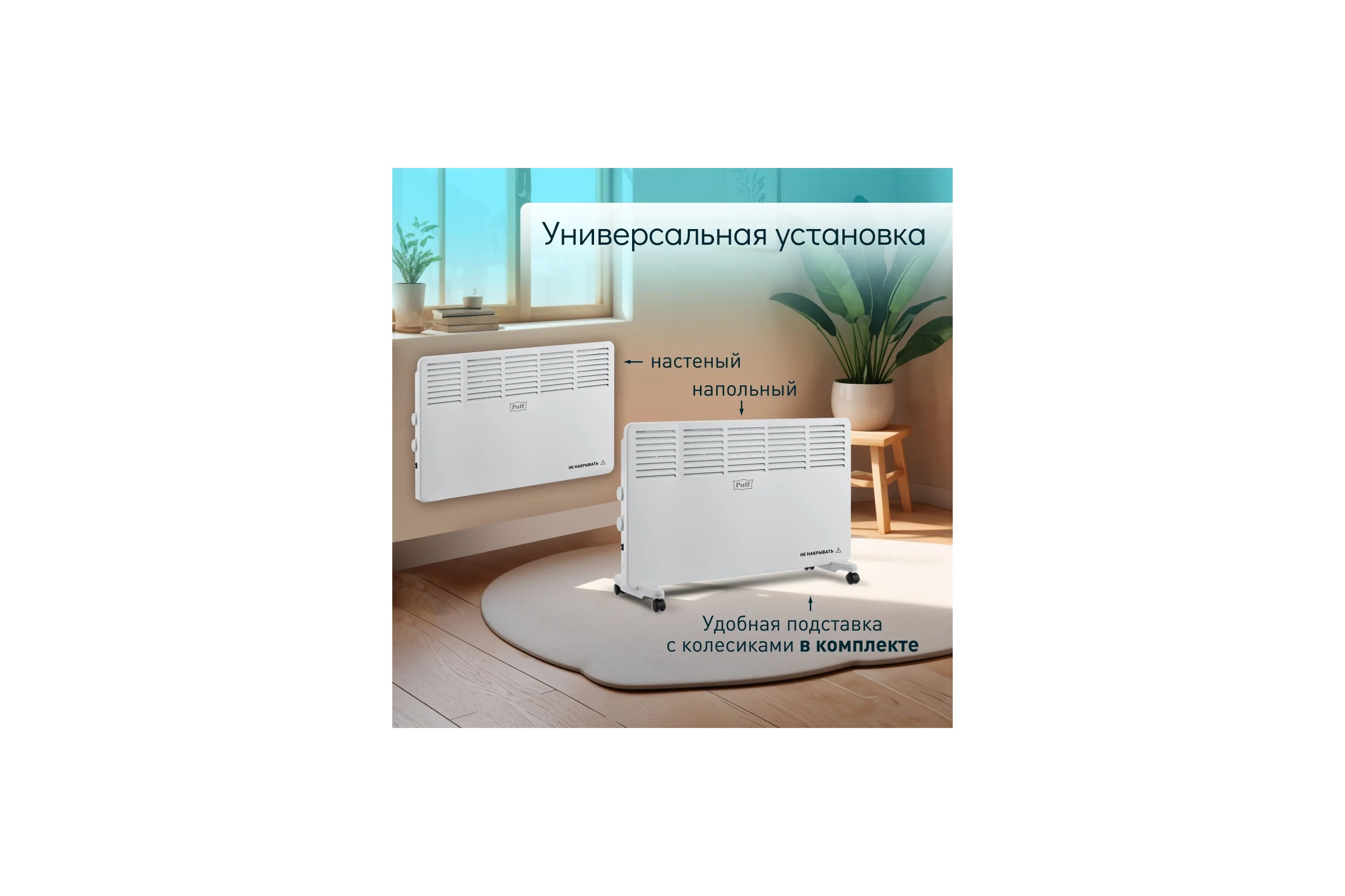 Конвектор отопительный электрический Puff ОК 2000 7500.006