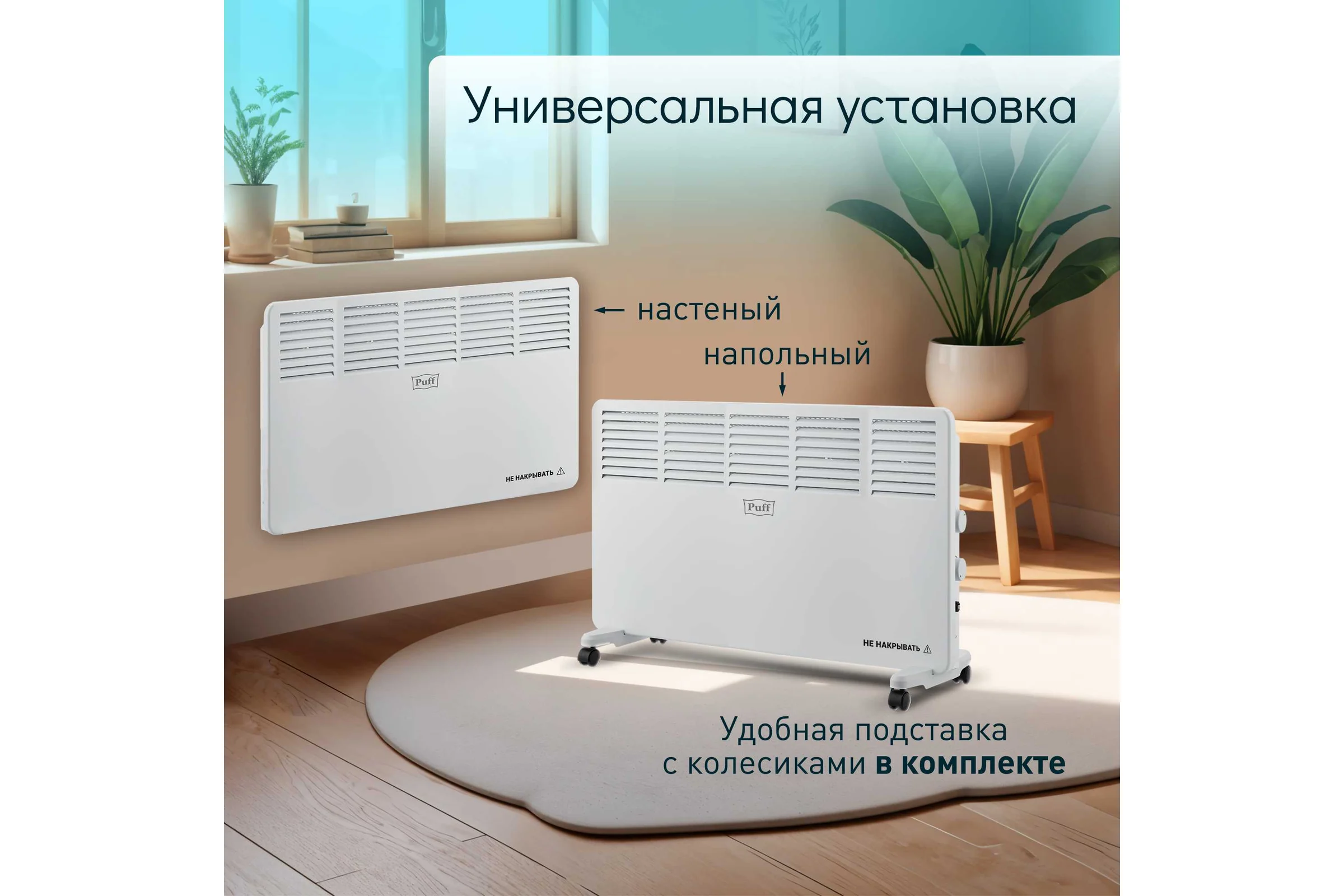 Конвектор отопительный электрический Puff ОК 2000 7500.006