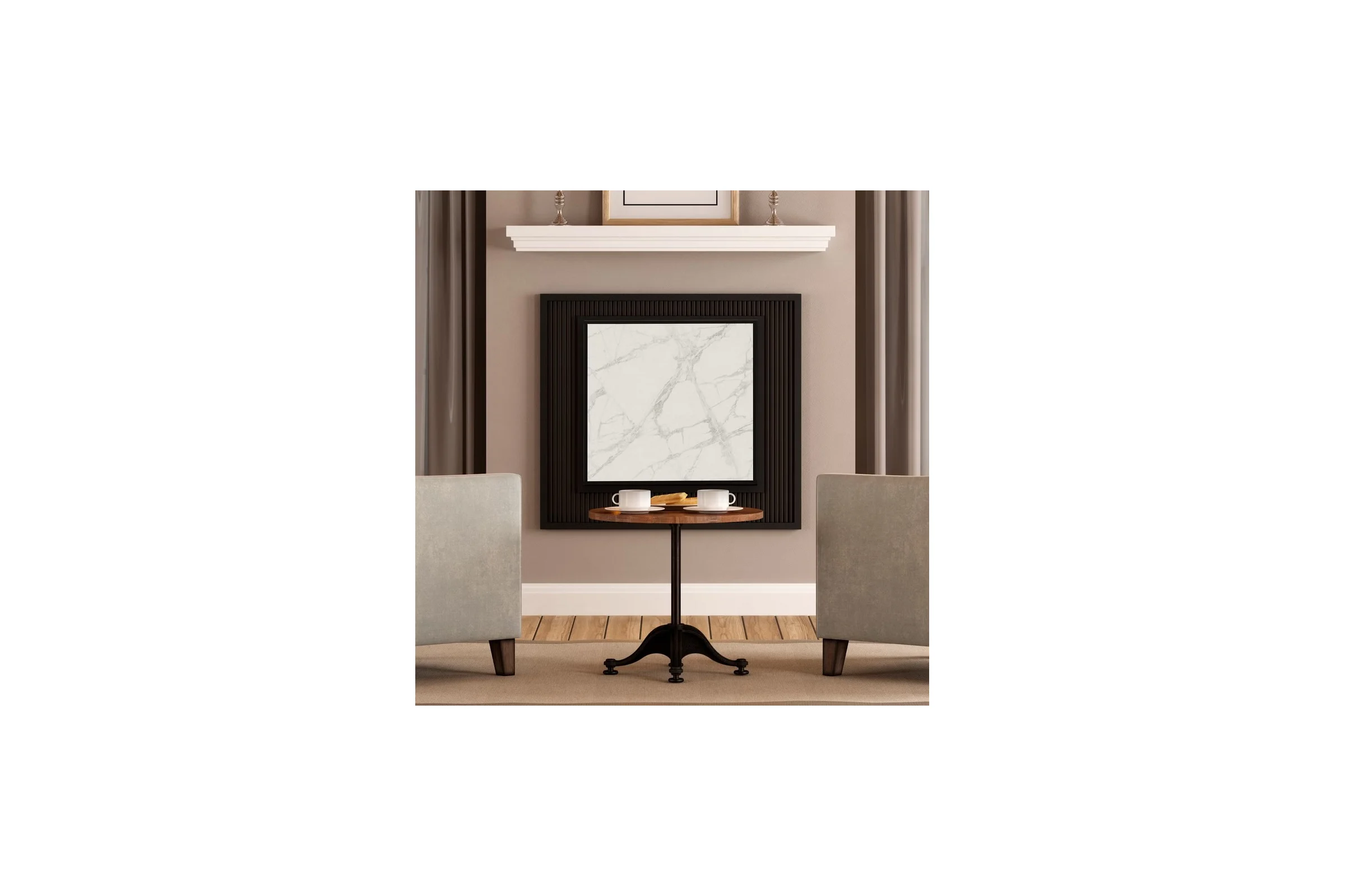 Безынерционная отопительная панель CALDOtech размер 60x60 300±50 Вт цвет B\W CT-60/610015000496/B