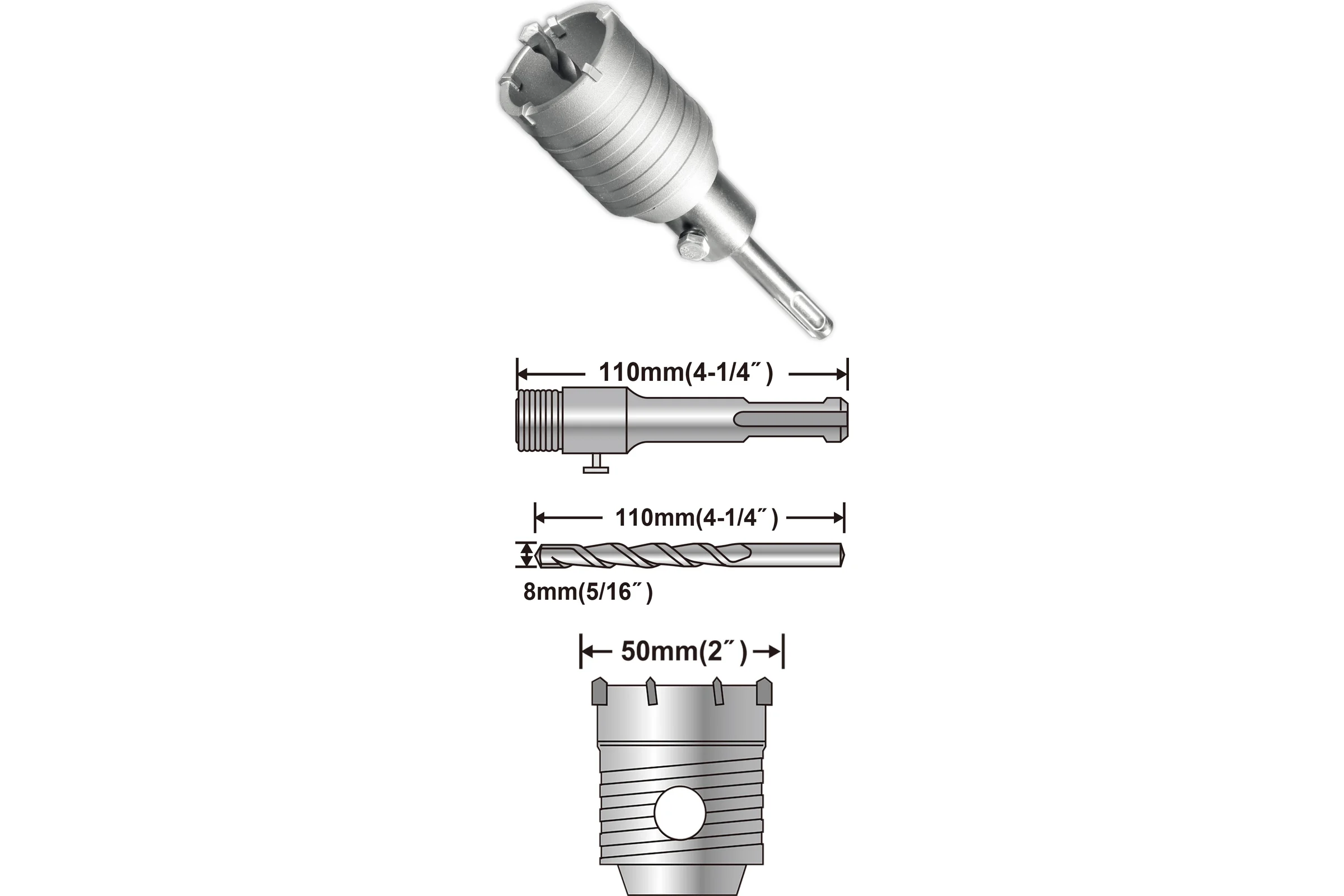 Коронка по бетону (50 мм; SDS-Plus) INGCO HCB0501