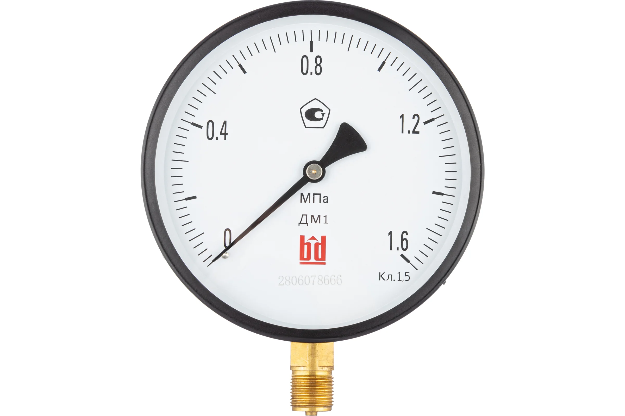Манометр BD ДМ 1 Т2 160 Р 0-1.6 МПа, кл.1.5, M20x1.5 1131100005