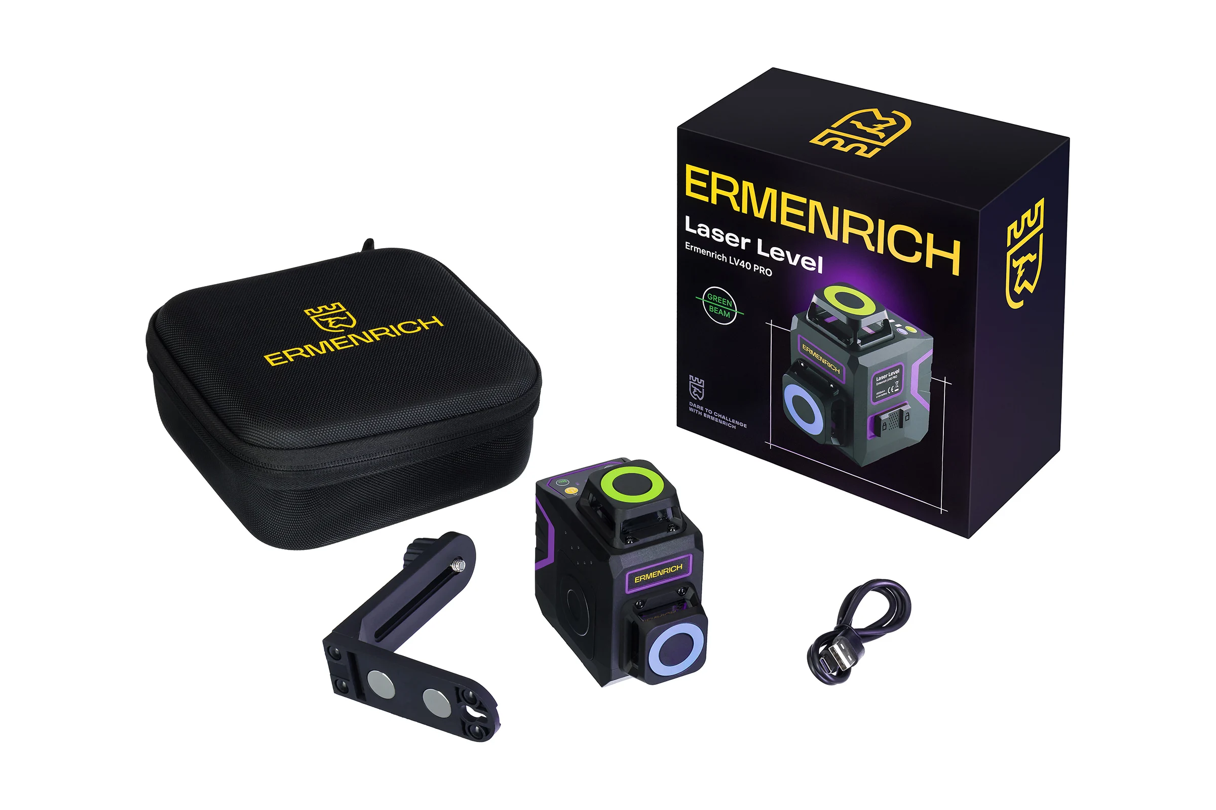 Лазерный уровень Ermenrich (Эрменрих) LV40 PRO, фиолетовый 84633