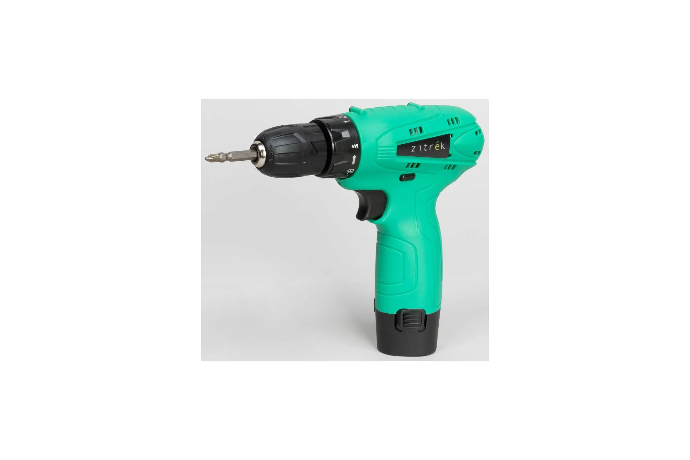Аккумуляторная дрель Zitrek Green 12 (12В, Li-ion аккумулятор 1шт, ЗУ, бита) 063-4071