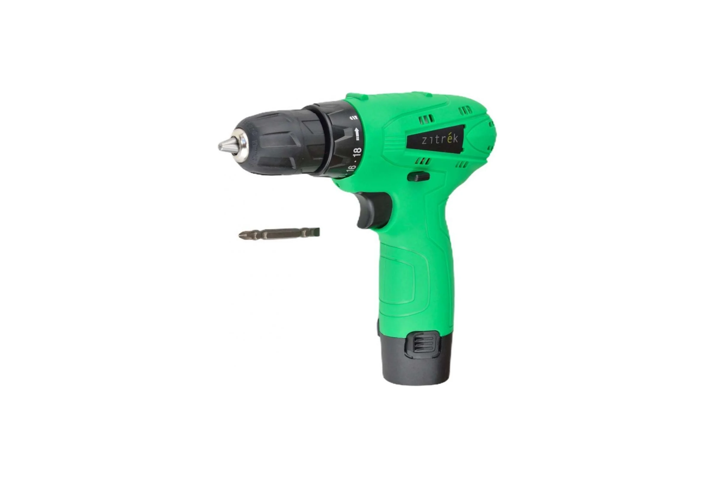 Аккумуляторная дрель Zitrek Green 12 (12В, Li-ion аккумулятор 1шт, ЗУ, бита) 063-4071