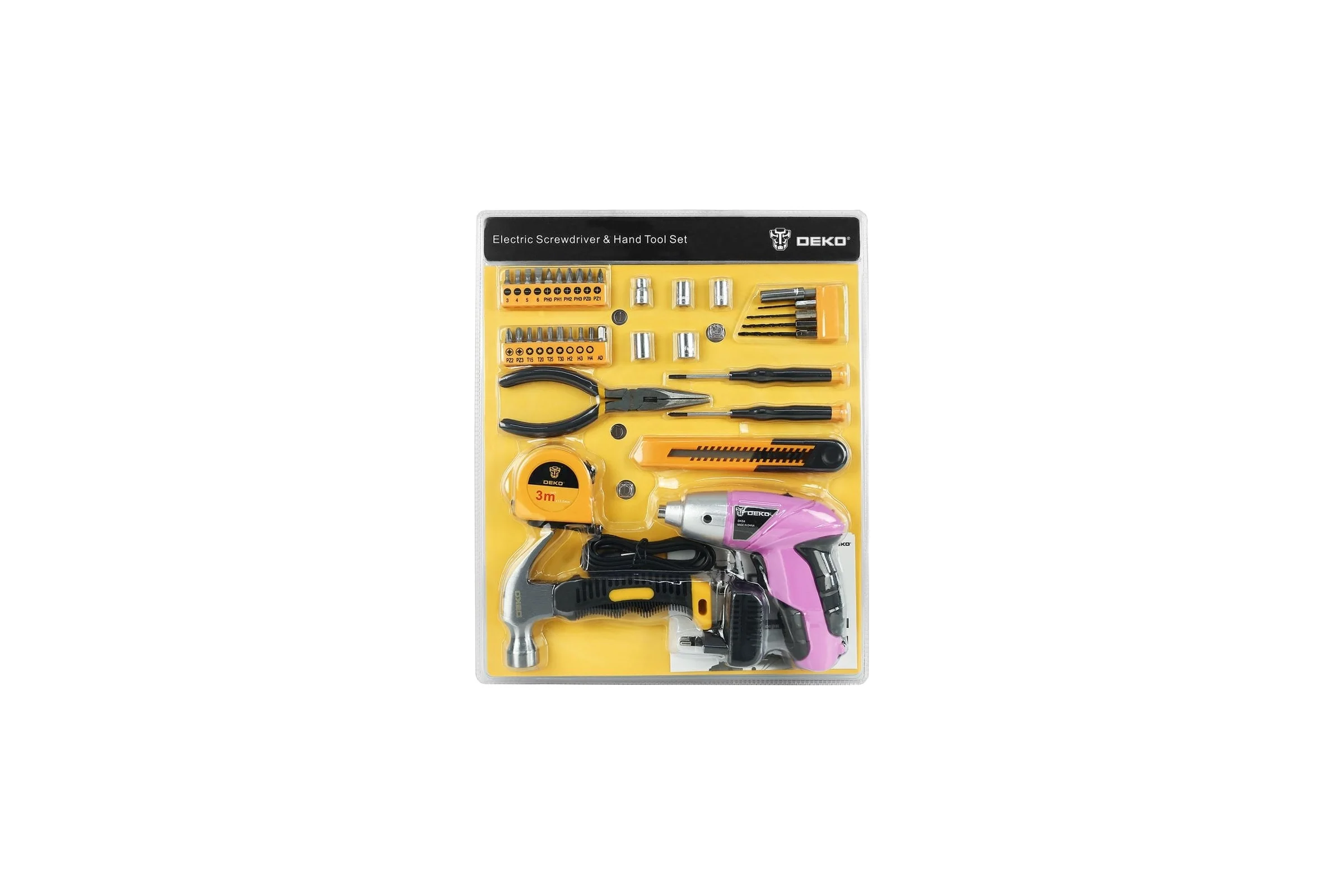 Аккумуляторная отвертка DEKO DKS4 и набор 36 Tools Kit 063-4109