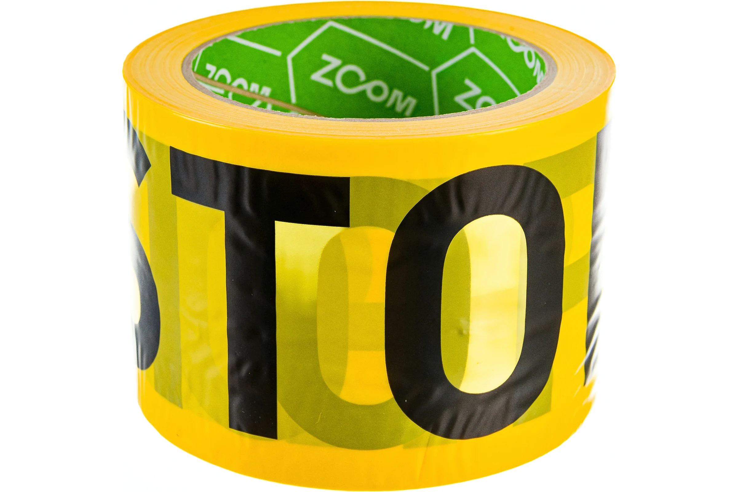 Предупреждающая STOP лента ZOOM 75 мм x 100 м, желтая 02-5-5-001