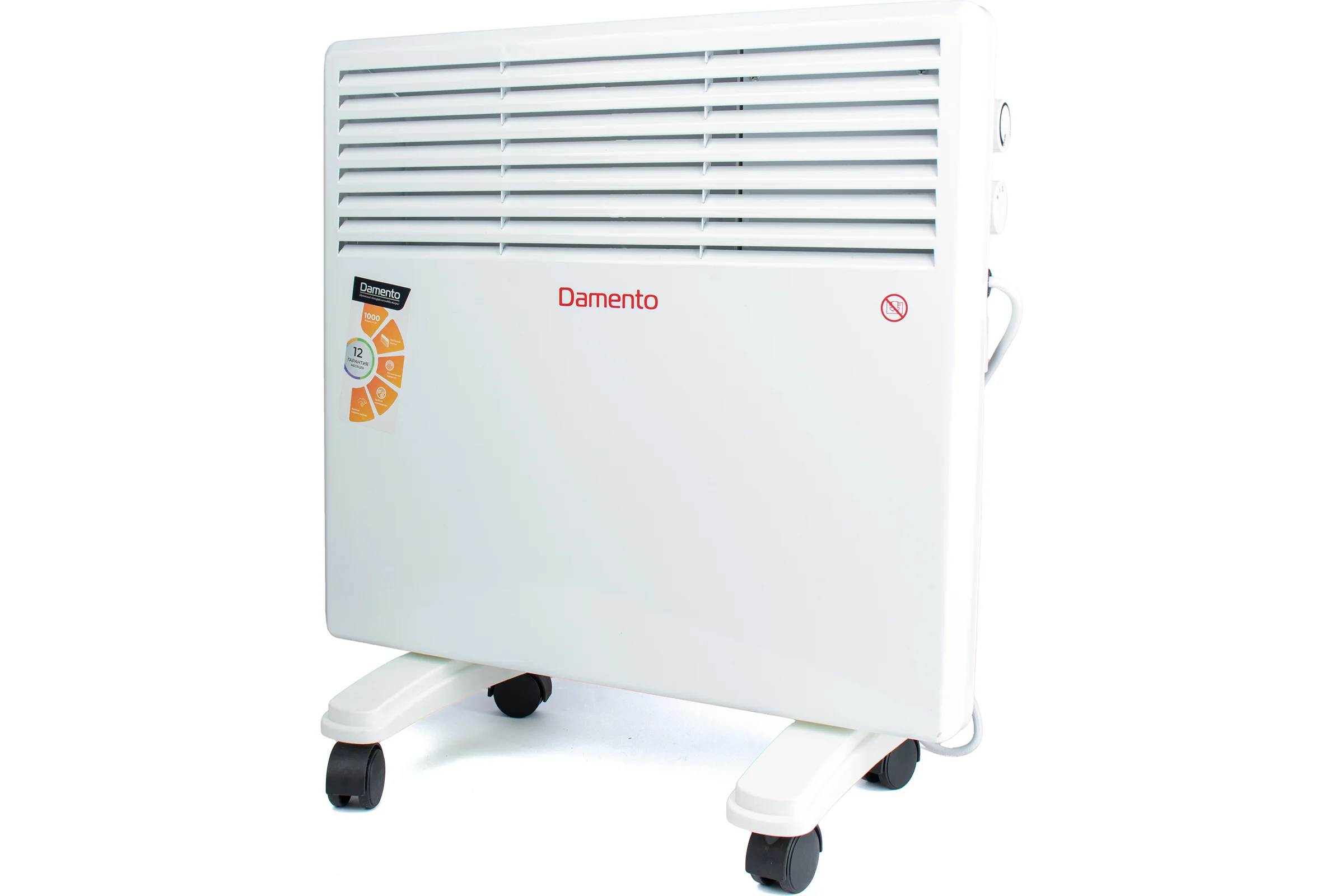 Конвектор электрический Damento CE-1000, нагревательный элемент X-HEAT, мощность 1000 Вт (1/39) 013453