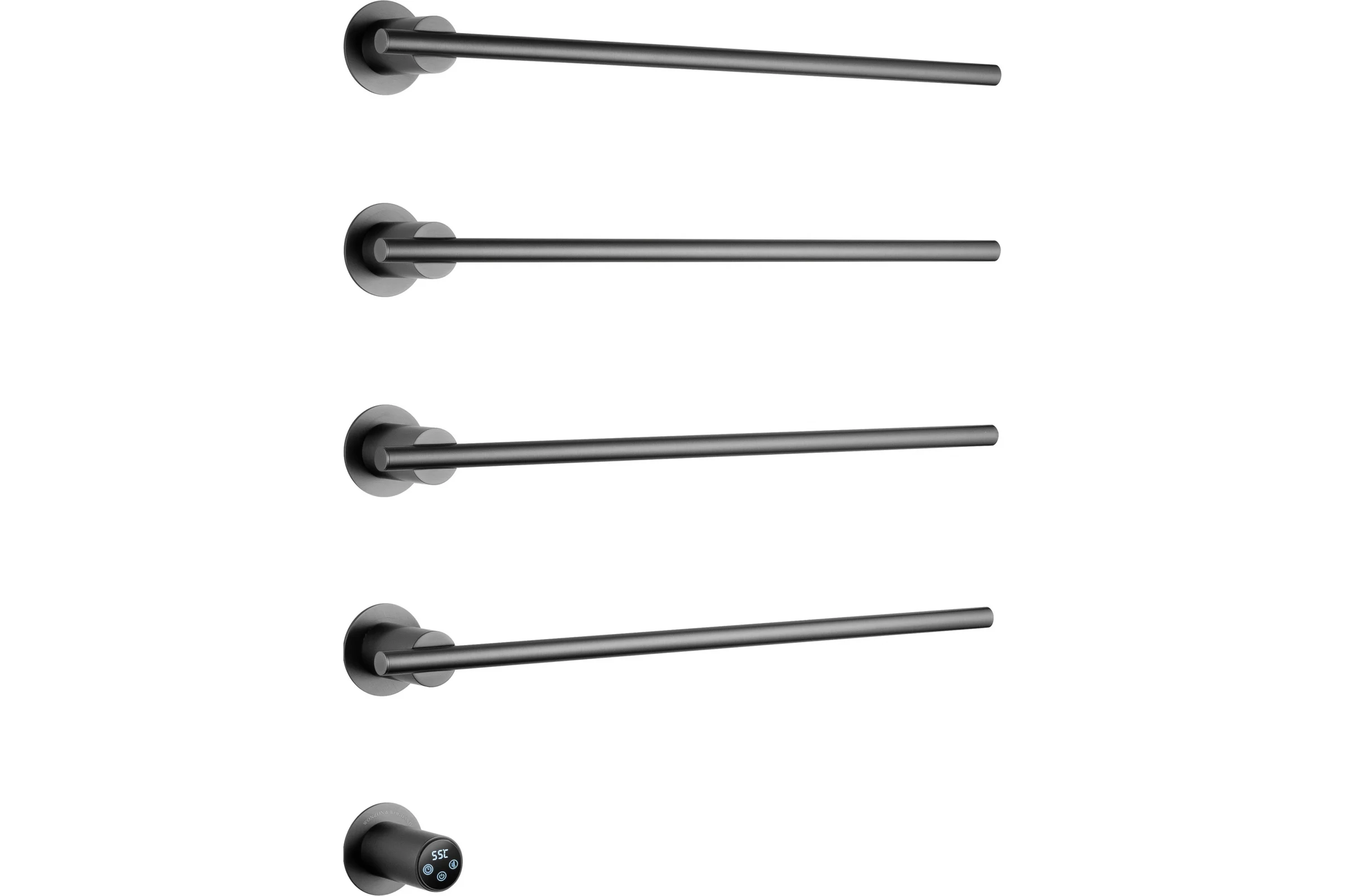 Полотенцесушитель электрический встраиваемый Wonzon & Woghand темный графит WW-A364-GM