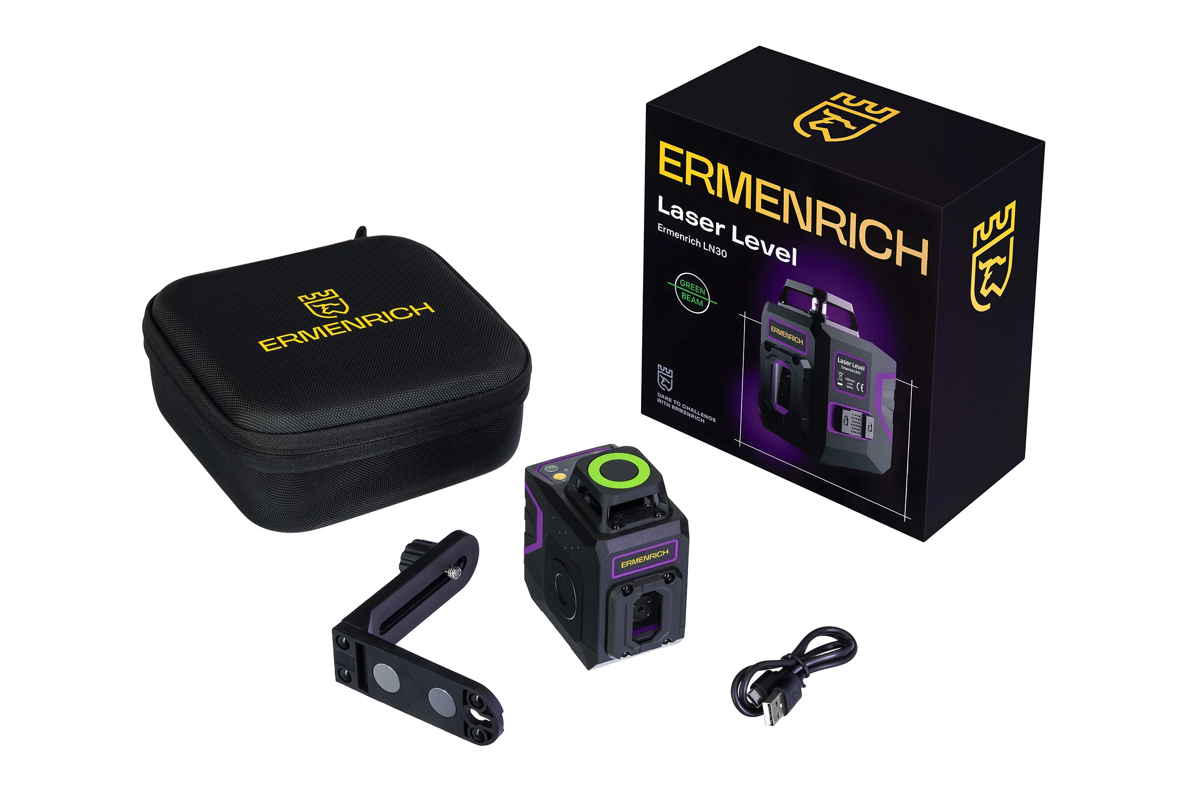 Лазерный уровень Ermenrich (Эрменрих) LN30, фиолетовый 84637