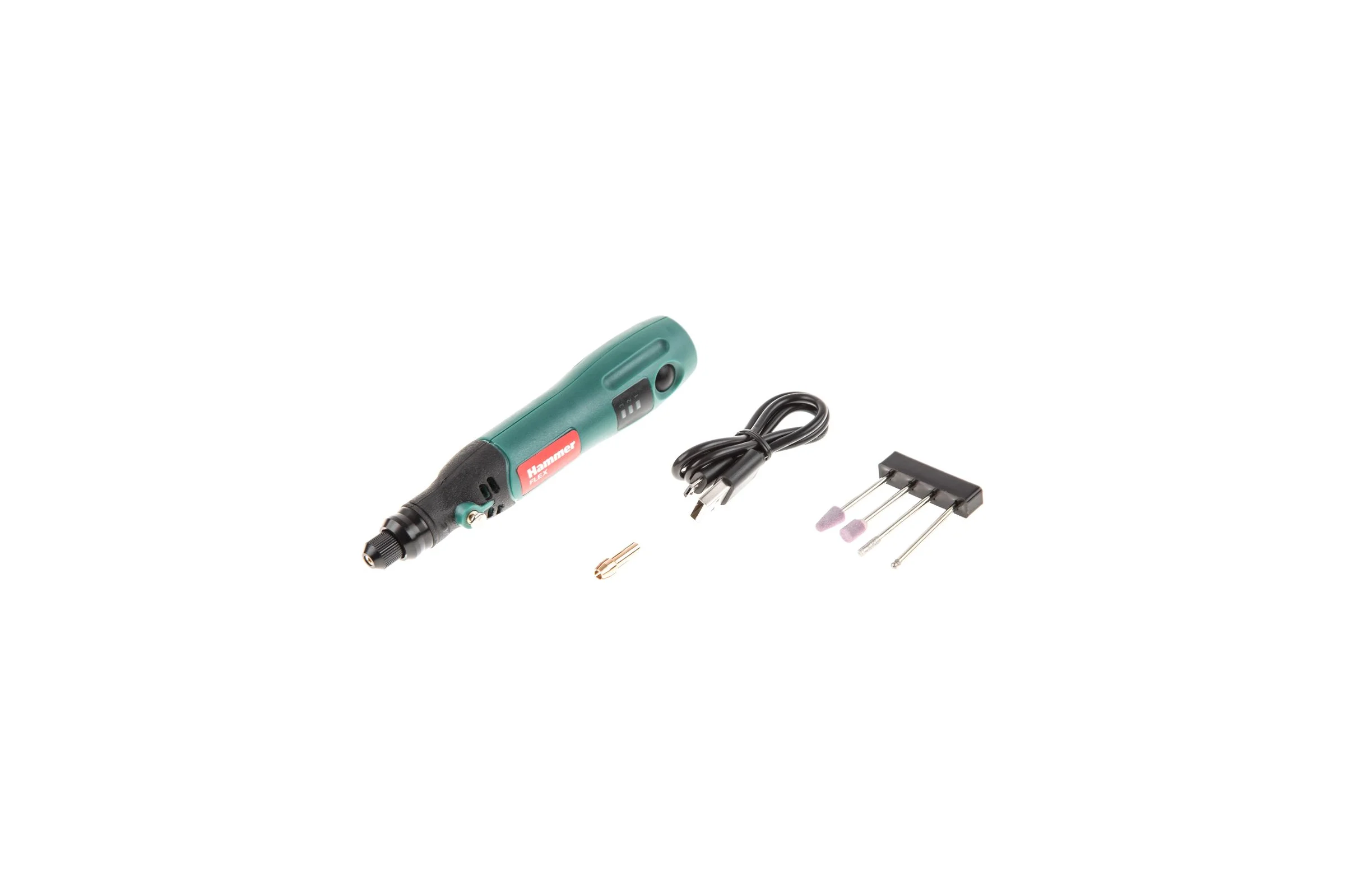Аккумуляторная мини дрель Hammer Flex USB 3.6 В, 2.4/3.2 мм,  5000/10000/15000 об/мин, Li-Ion AMD3.6Li