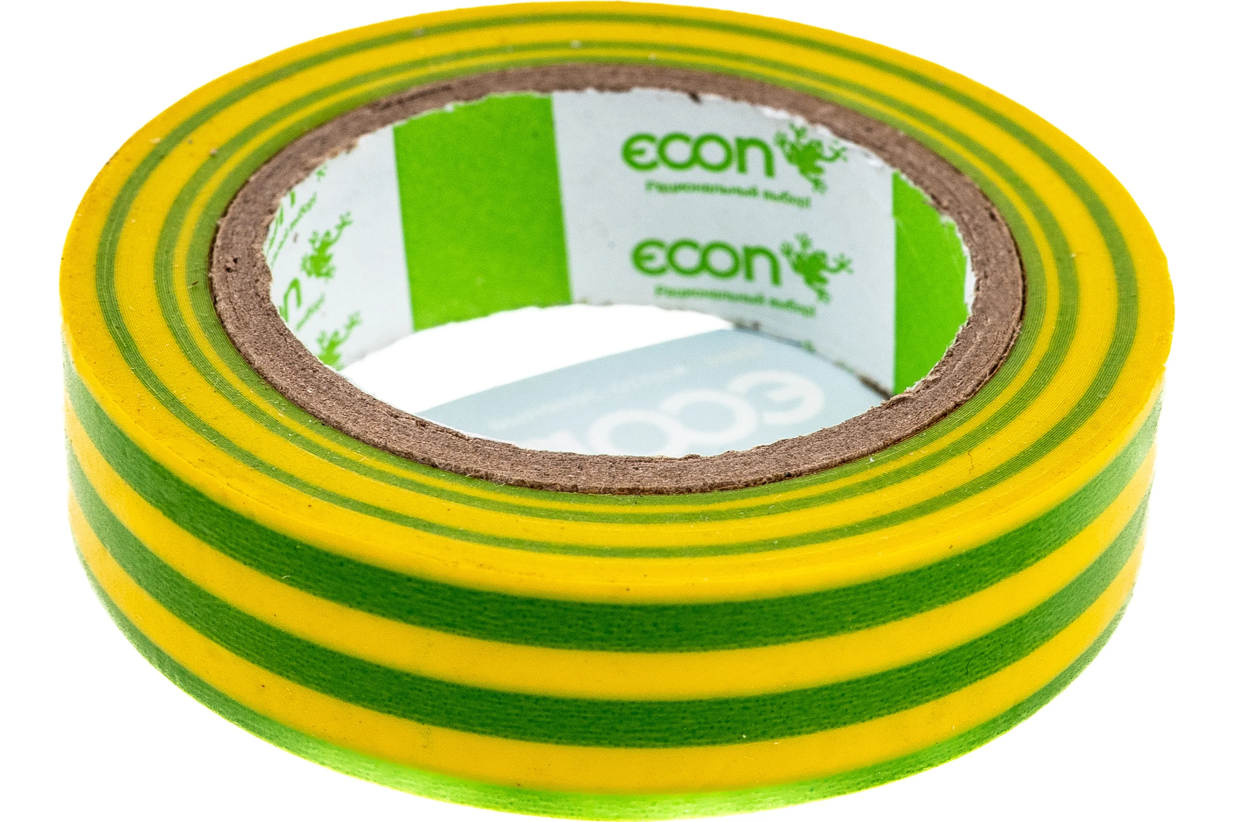 Изолента ECON 15/10/0,13, жёлто-зелёный 15101305