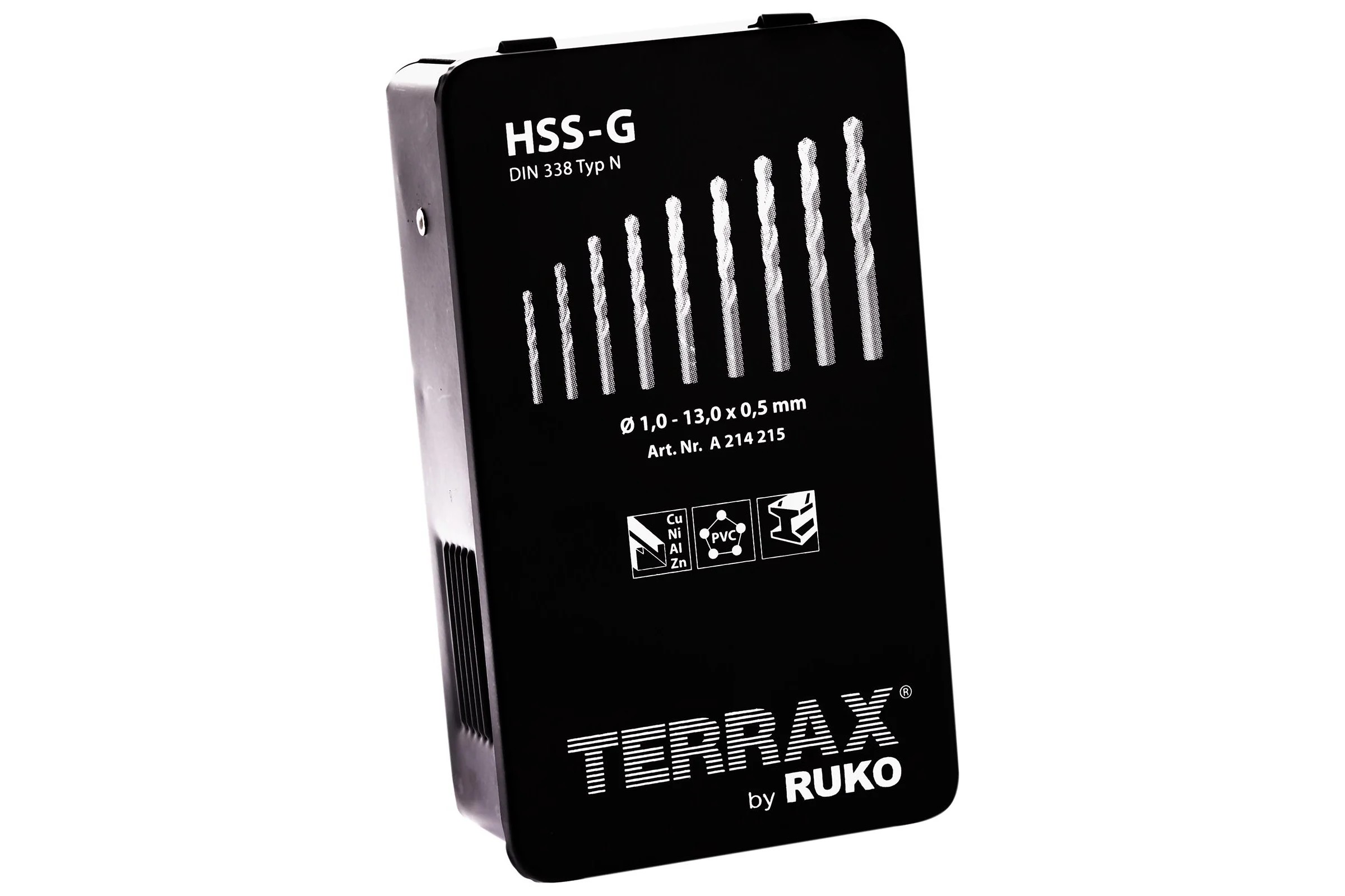 Набор сверл по металлу (25 шт; 1-13 мм; HSS-G) Terrax by RUKO A214215