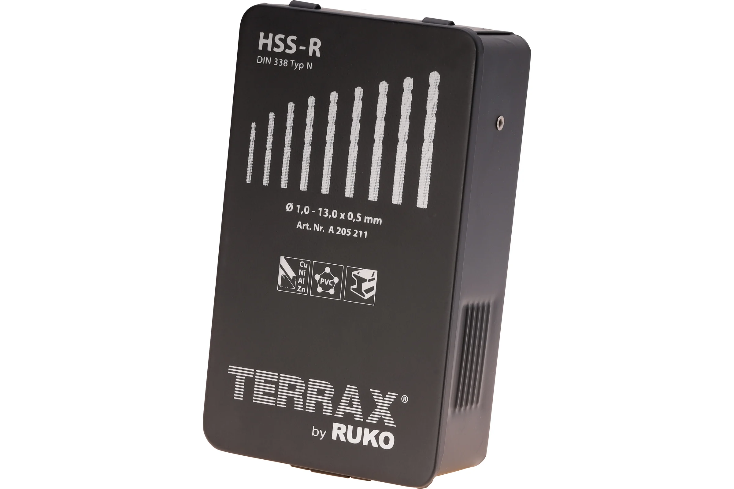 Набор сверл по металлу (25 шт; 1-13 мм; HSS-R) Terrax by RUKO A205211