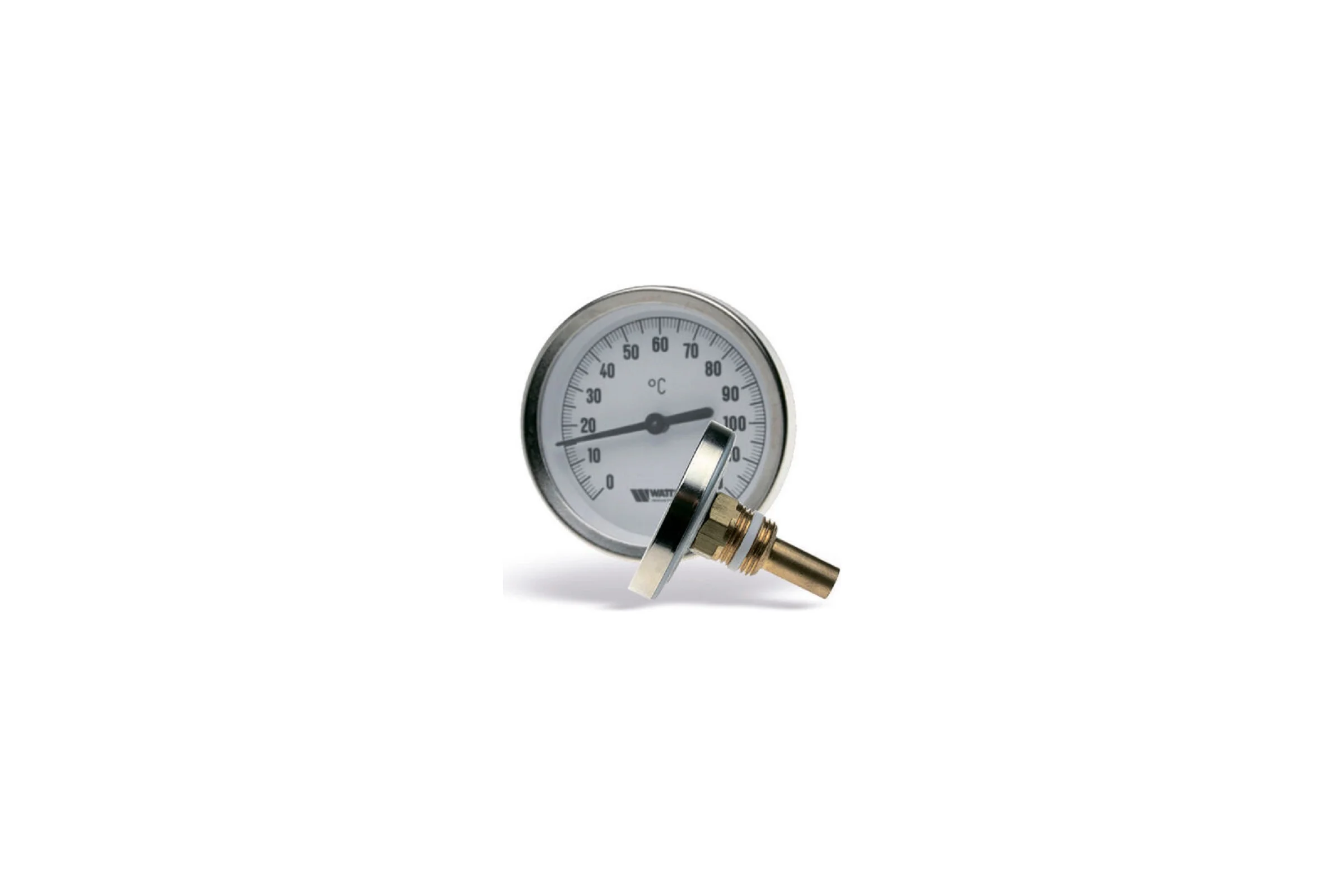 Термометр биметаллический Watts PT30507021 F+R801 SD TAS 63mm 0-120C, гильза 50мм с уплотнением на штоке ст. 10005802