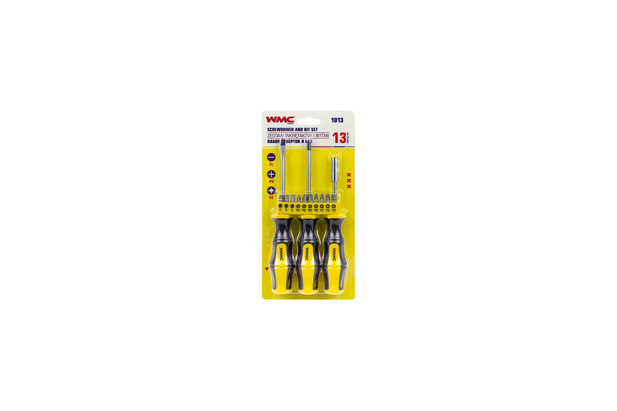 Набор отверток и бит WMC TOOLS 13пр WMC-1013(61015)
