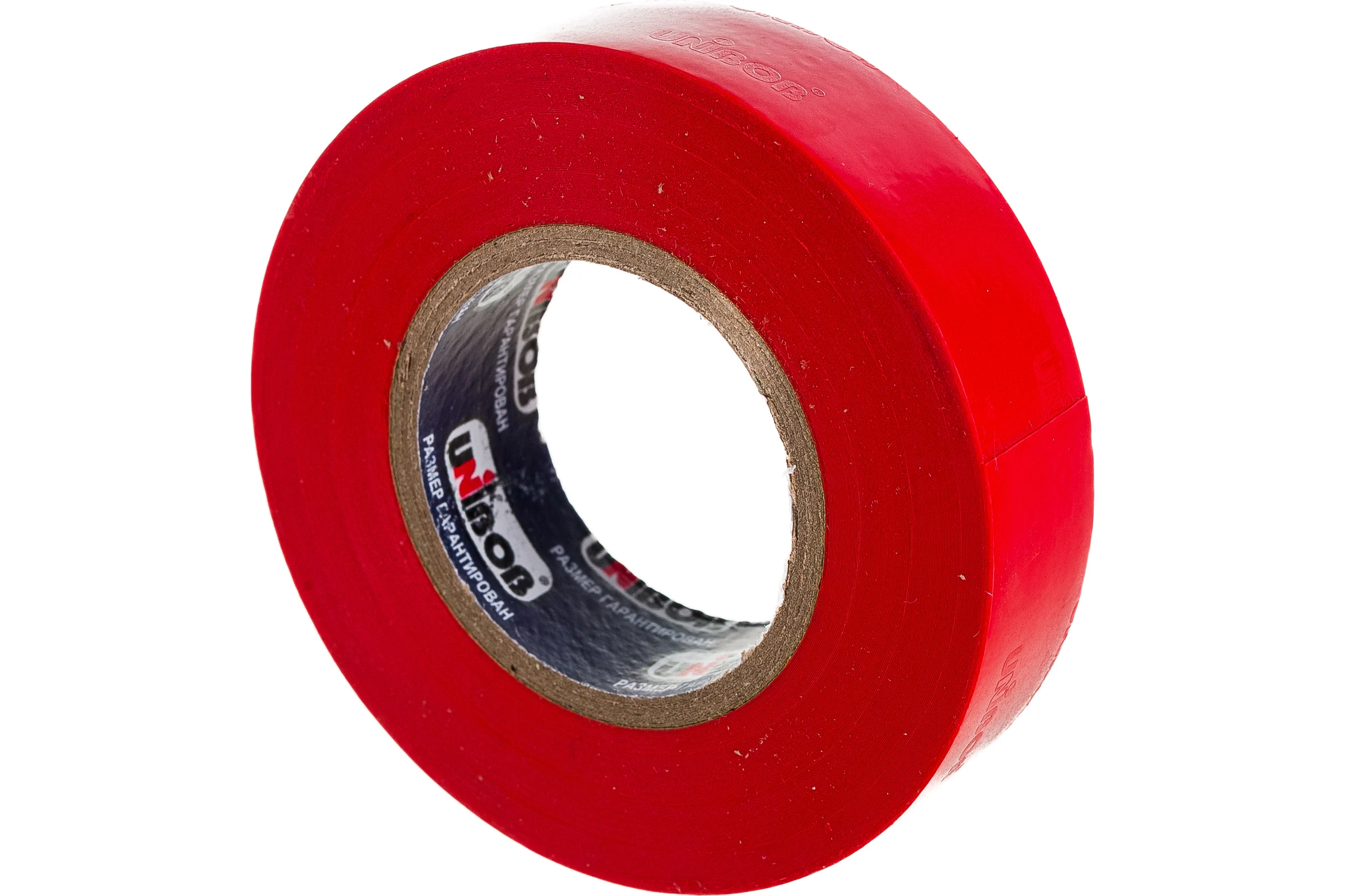 Изолента ПВХ UNIBOB 19 мм х 20 м, красная, 150 мкм 211757