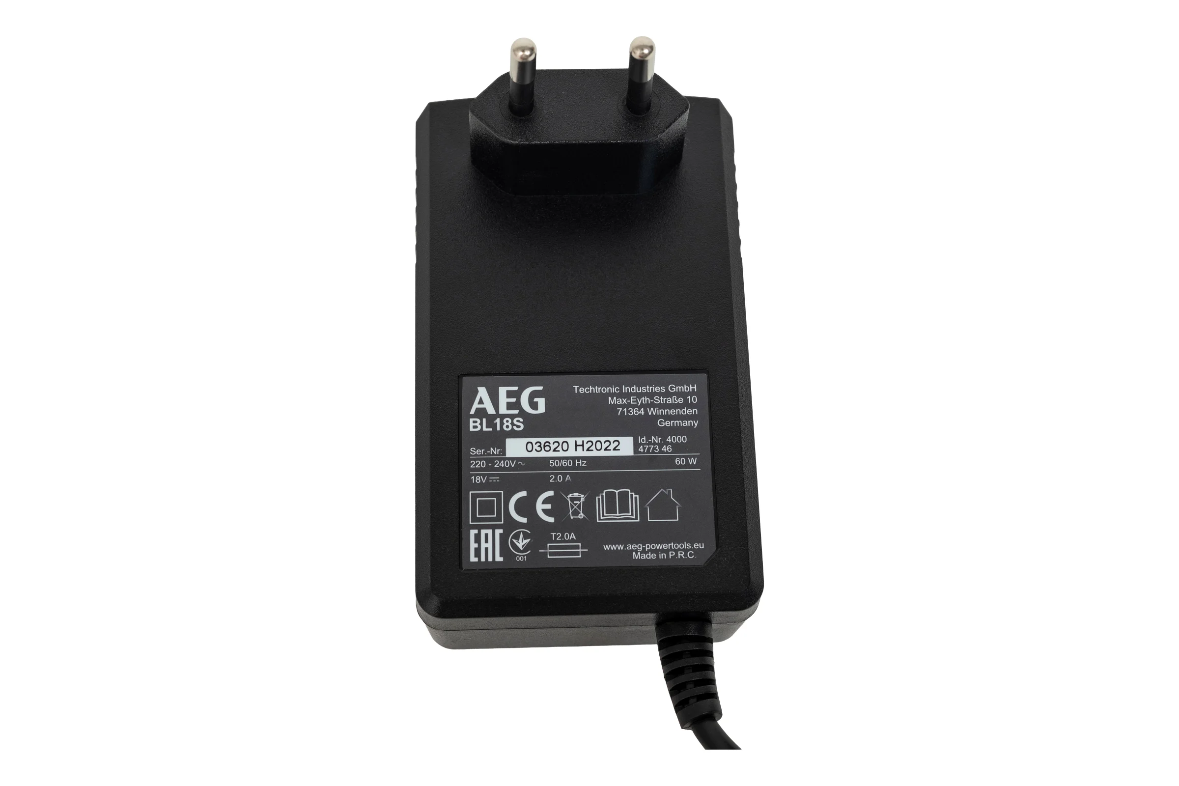 Набор зарядное устройство + аккумулятор SETL1820S 18В, 2Ач, Li-Ion AEG 4935478932