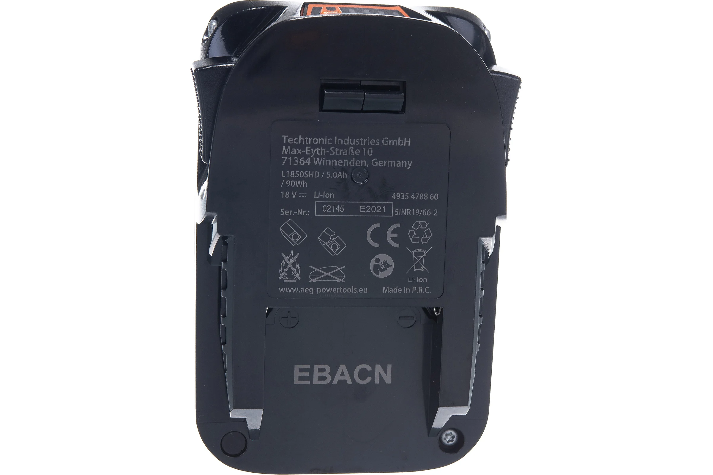 Аккумулятор L1850SHD 18В, 5Ач, Li-Ion AEG 4935478860