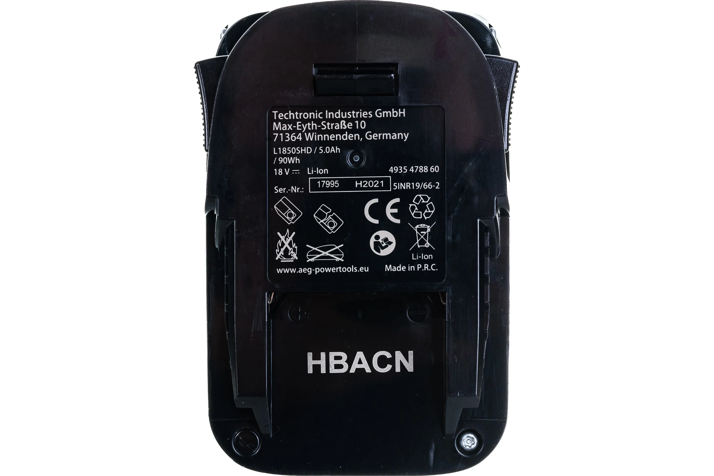 Аккумулятор L1850SHD 18В, 5Ач, Li-Ion AEG 4935478860