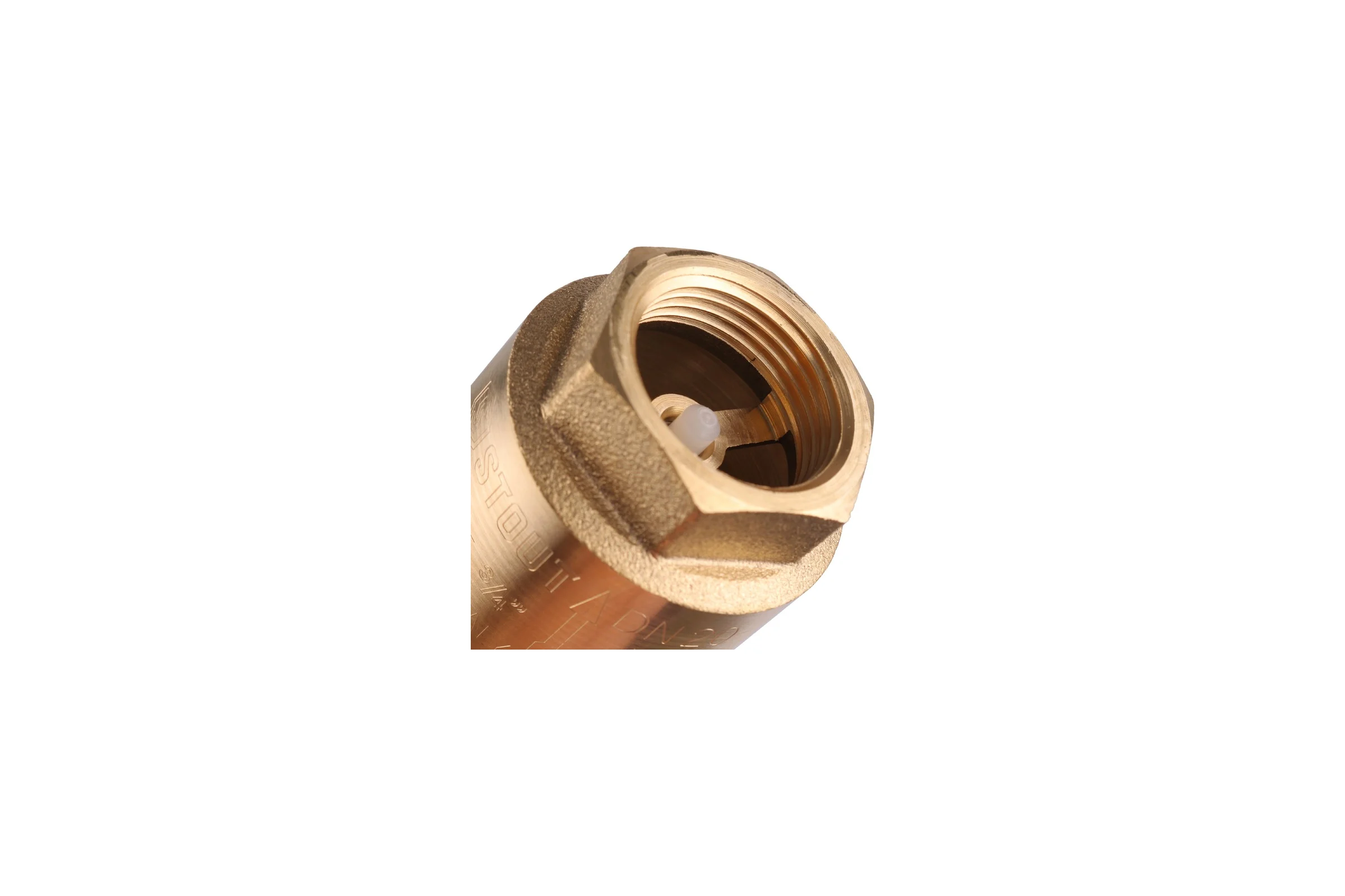 Обратный клапан STOUT 3/4", пружинный, муфтовый, с пластиковым седлом SVC-0012-000020 RG008T8CKL0L52