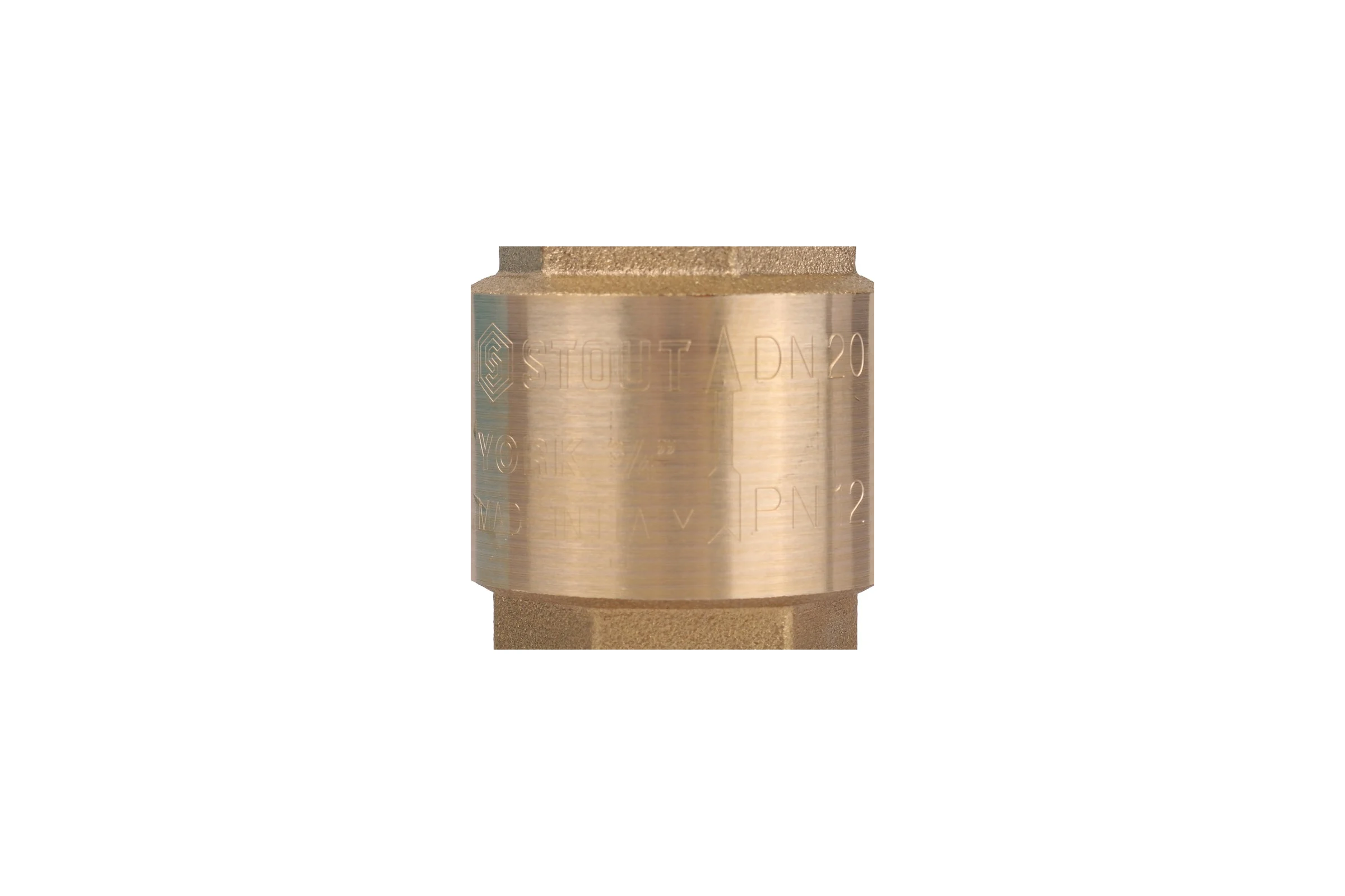 Обратный клапан STOUT 3/4", пружинный, муфтовый, с пластиковым седлом SVC-0012-000020 RG008T8CKL0L52