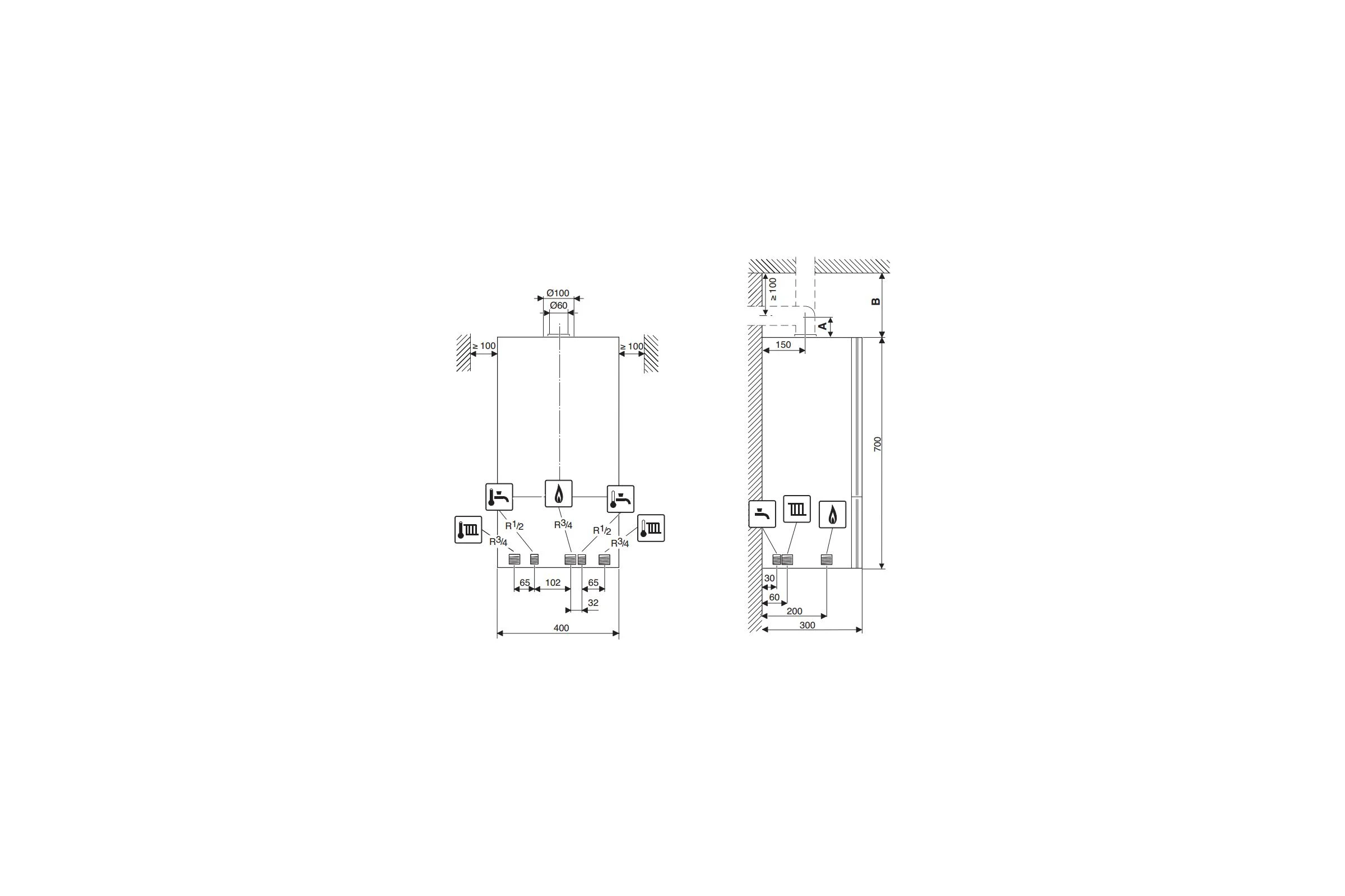 Газовый настенный котёл Buderus Logamax U072-35 7736900671RU