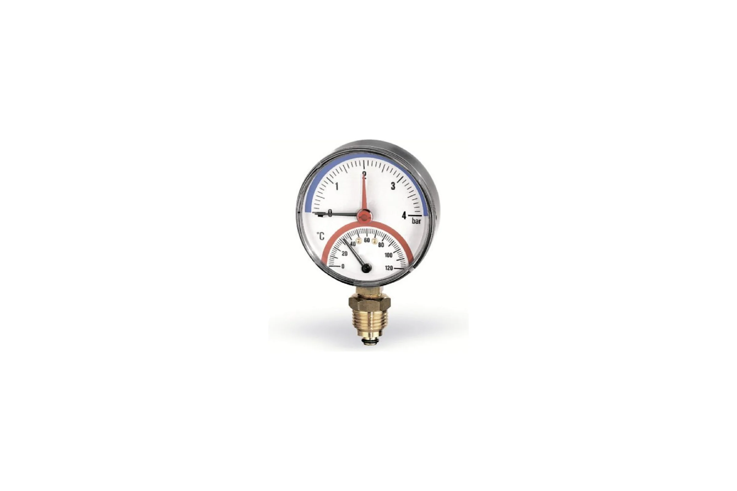 Термоманометр вертикальный Watts 80- 1/2-120C- 4bar F+R828 (TMRP) 0333004 (10025526) 10009473