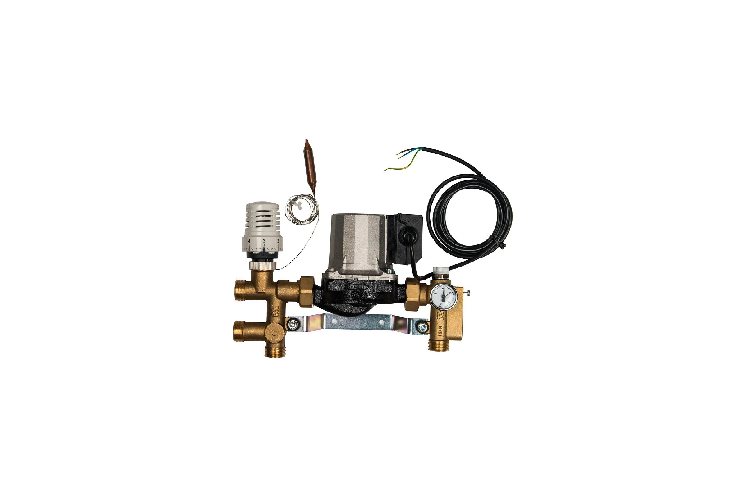 Смесительный узел с насосом Watts Wilo RS 15/4-3) 3/4 FRG3005F 20-70C, межос. 21 см 10014993