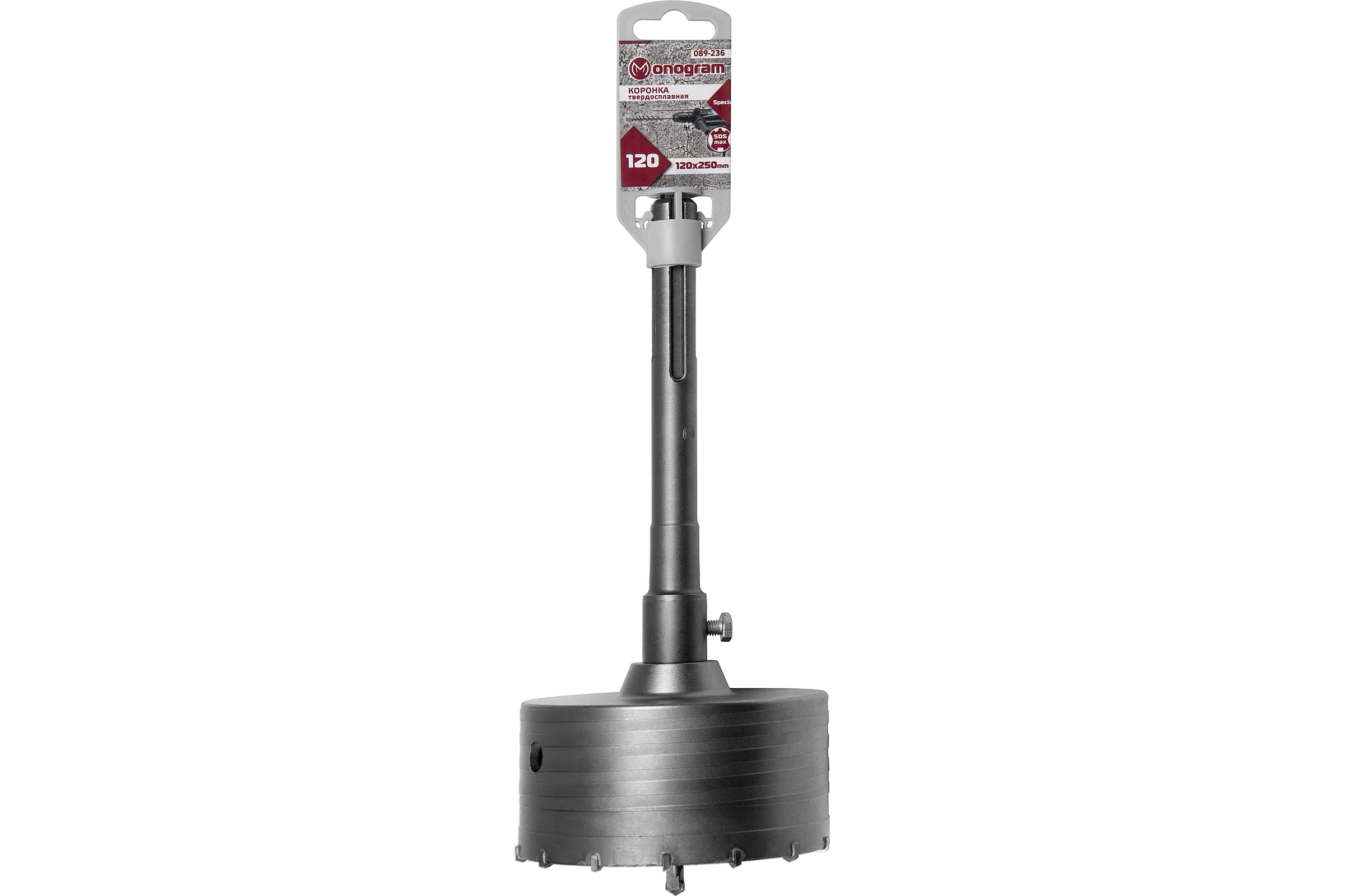 Коронка твердосплавная с адаптером по бетону Special (120х50х250 мм; SDS-max) Monogram 089-236