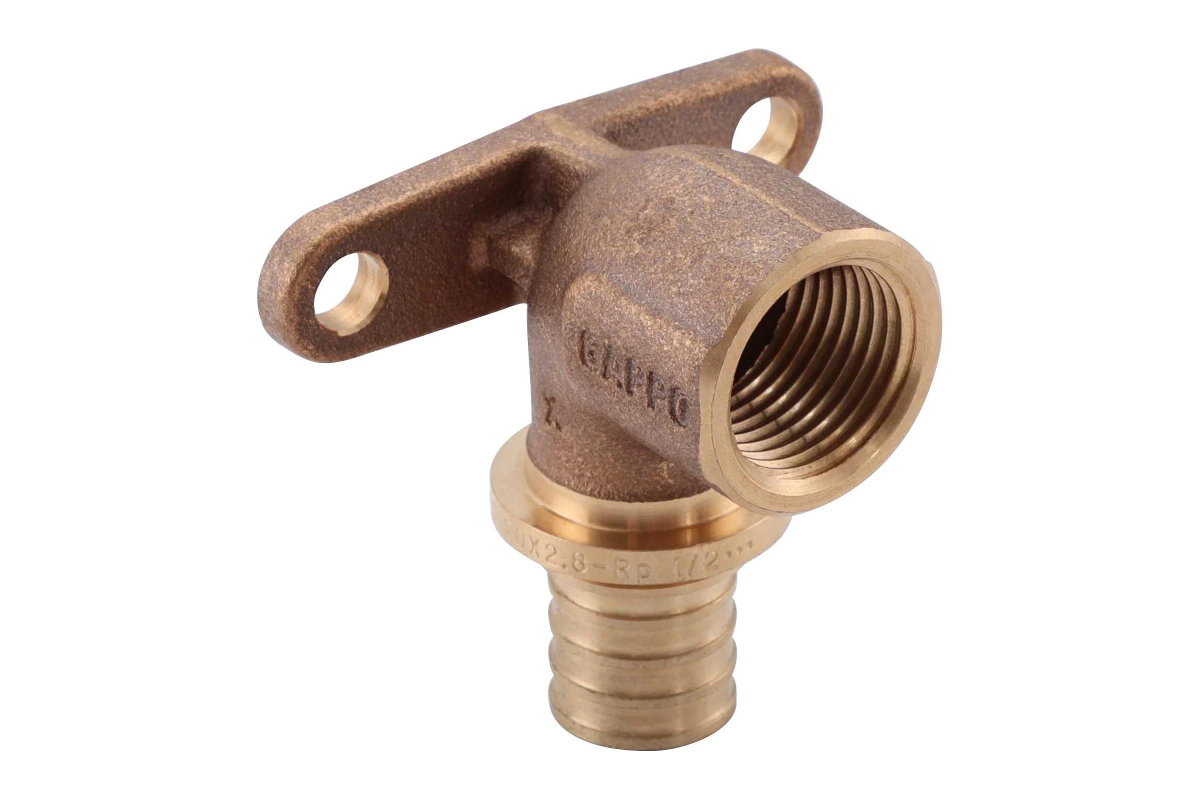 Угольник настенный с внутренней резьбой Gappo бронзовый, 20-Rp 1/2" G2312.2004