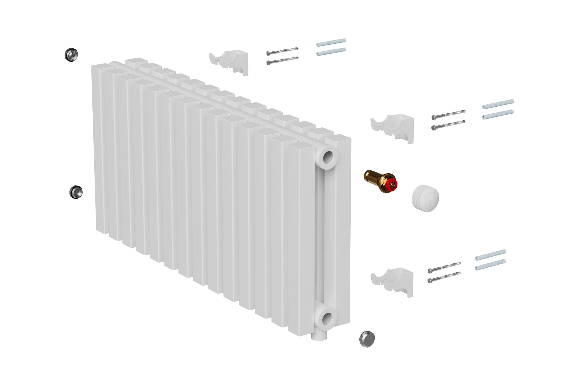 Дизайн-радиатор ROYAL THERMO Shift Q30 VC2030 - 20 секций RAL9016 НС-1631280