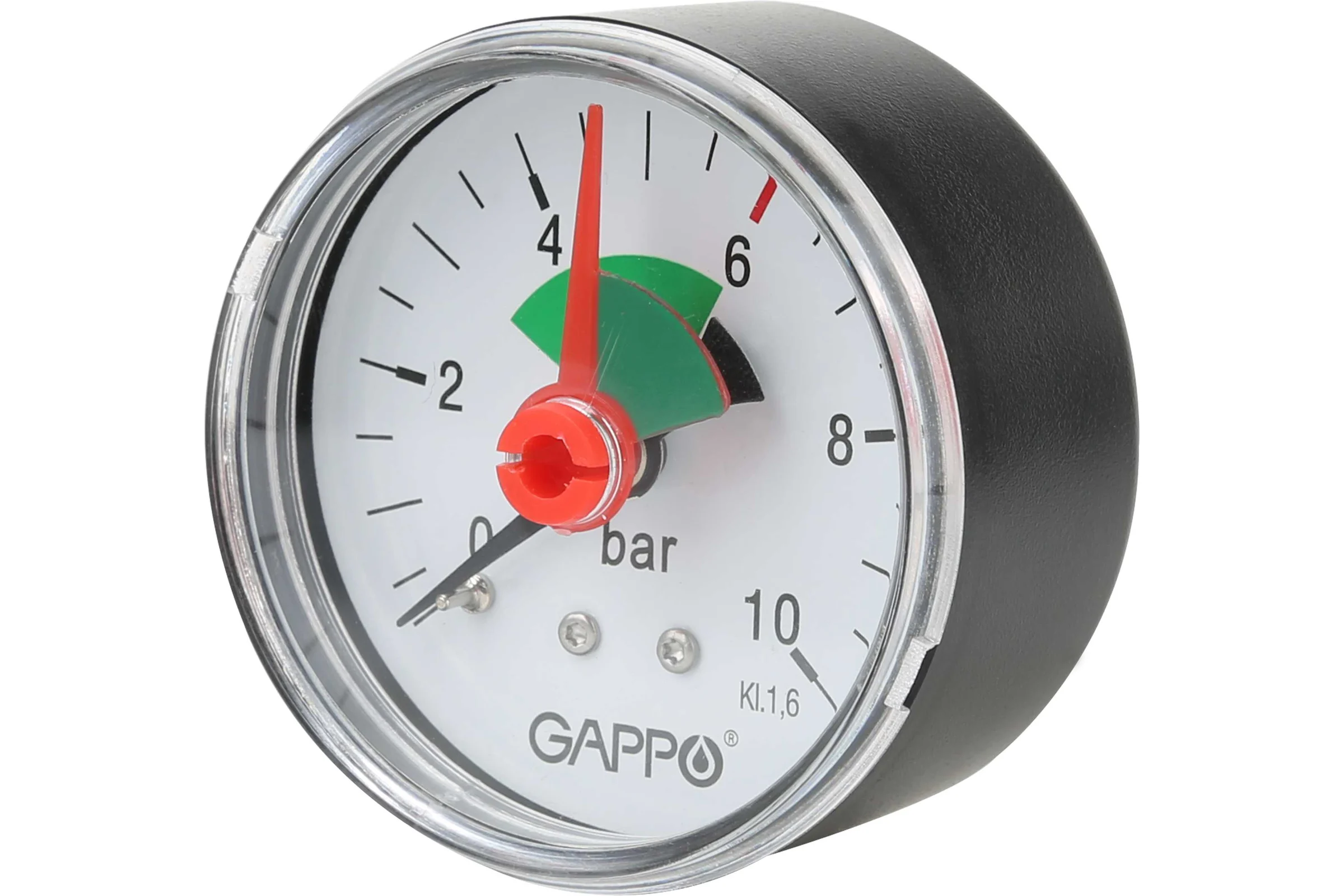 Манометр аксиальный с указателем предела Gappo 1/4" x 10 бар (уп. из 10 шт.) G1471.10
