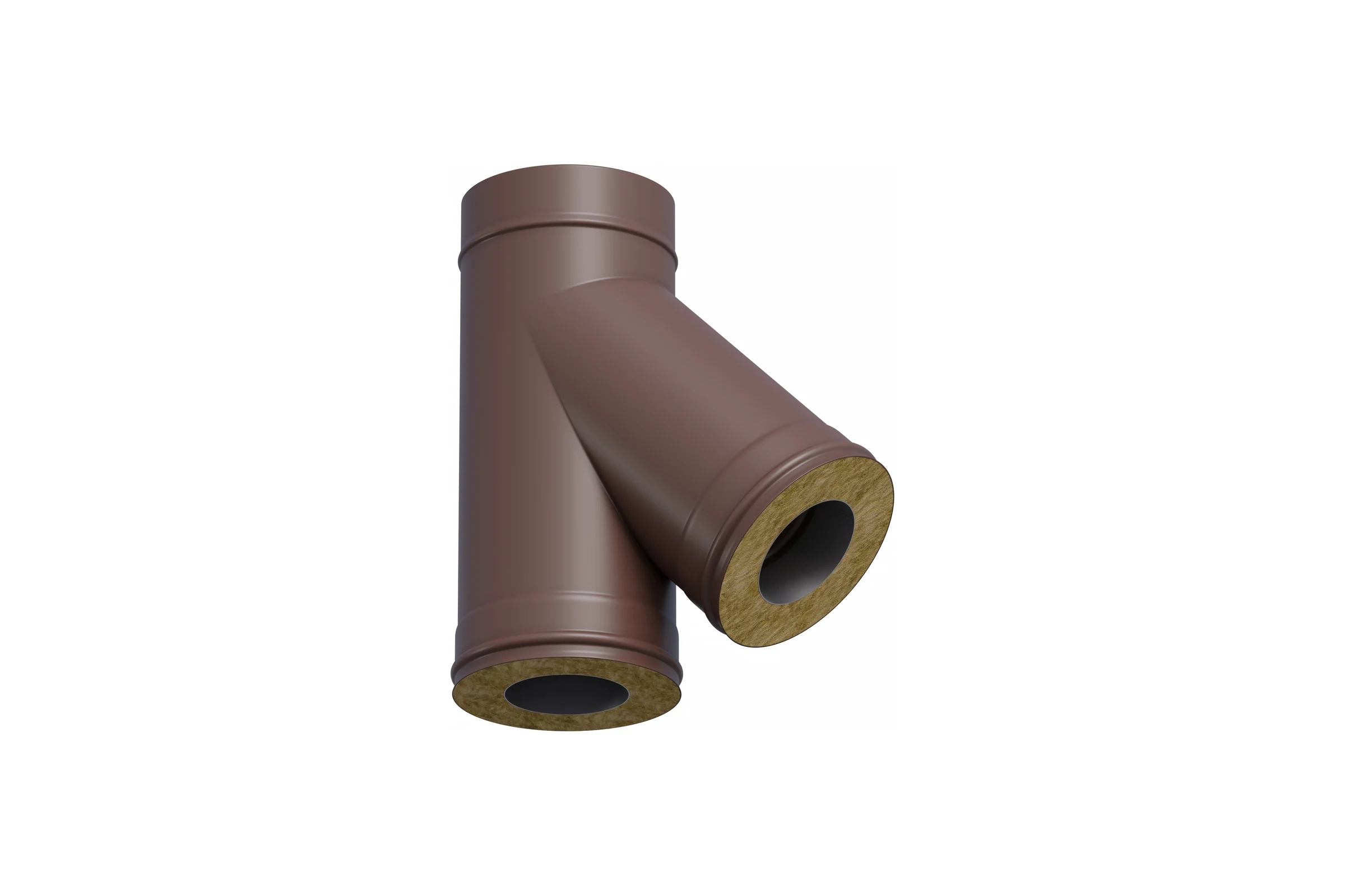 Тройник сэндвича-И Металлик и Ко 135x200x115, Оц 0.50, AISI 430 0.80, конденсат, RAL 8017, п о О0000148207