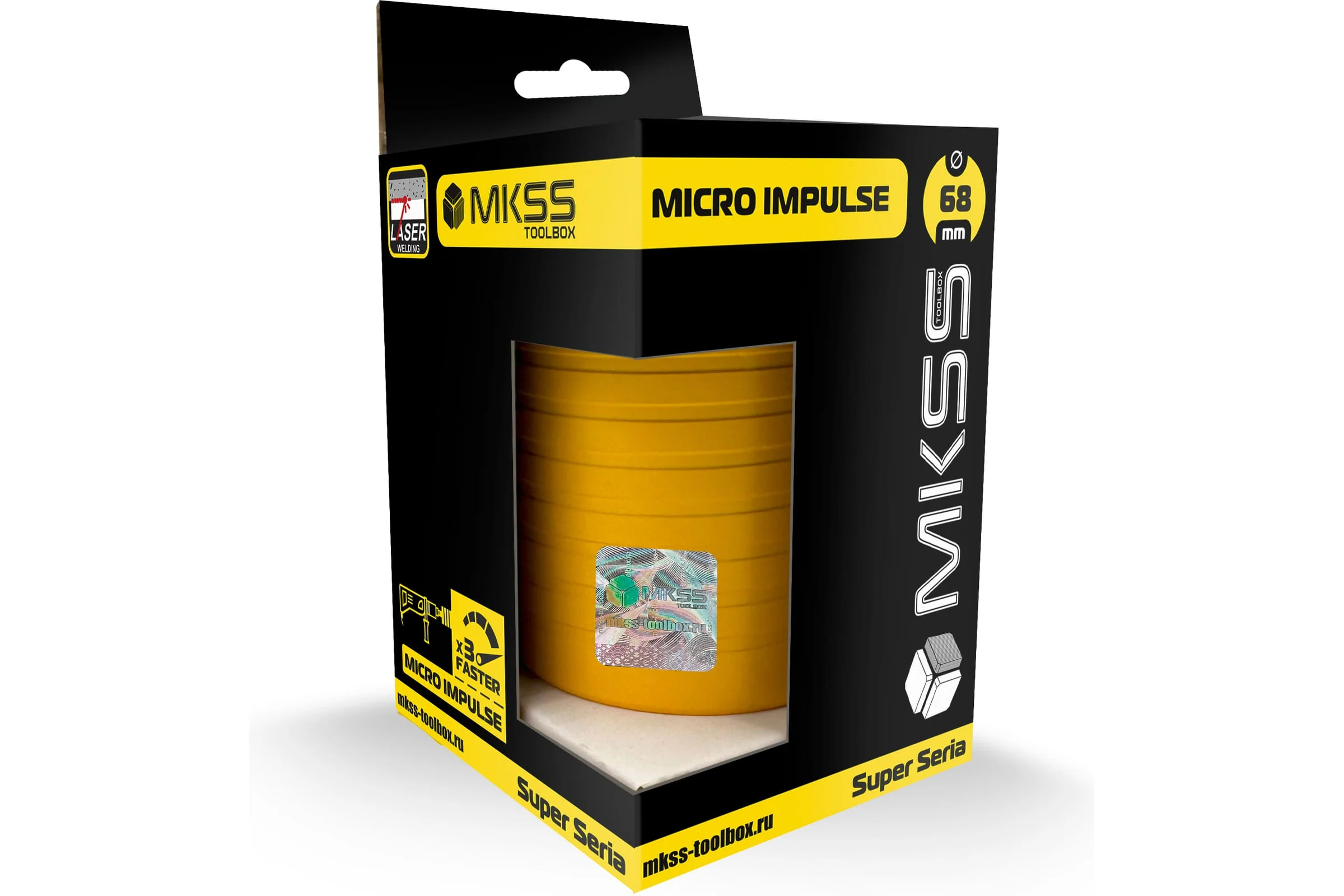 Коронка алмазная по арм. бетону MKSS Toolbox SS2001 Micro Impulse микроудар 68x6TxM16/HEX под пылеудалитель SS20010068